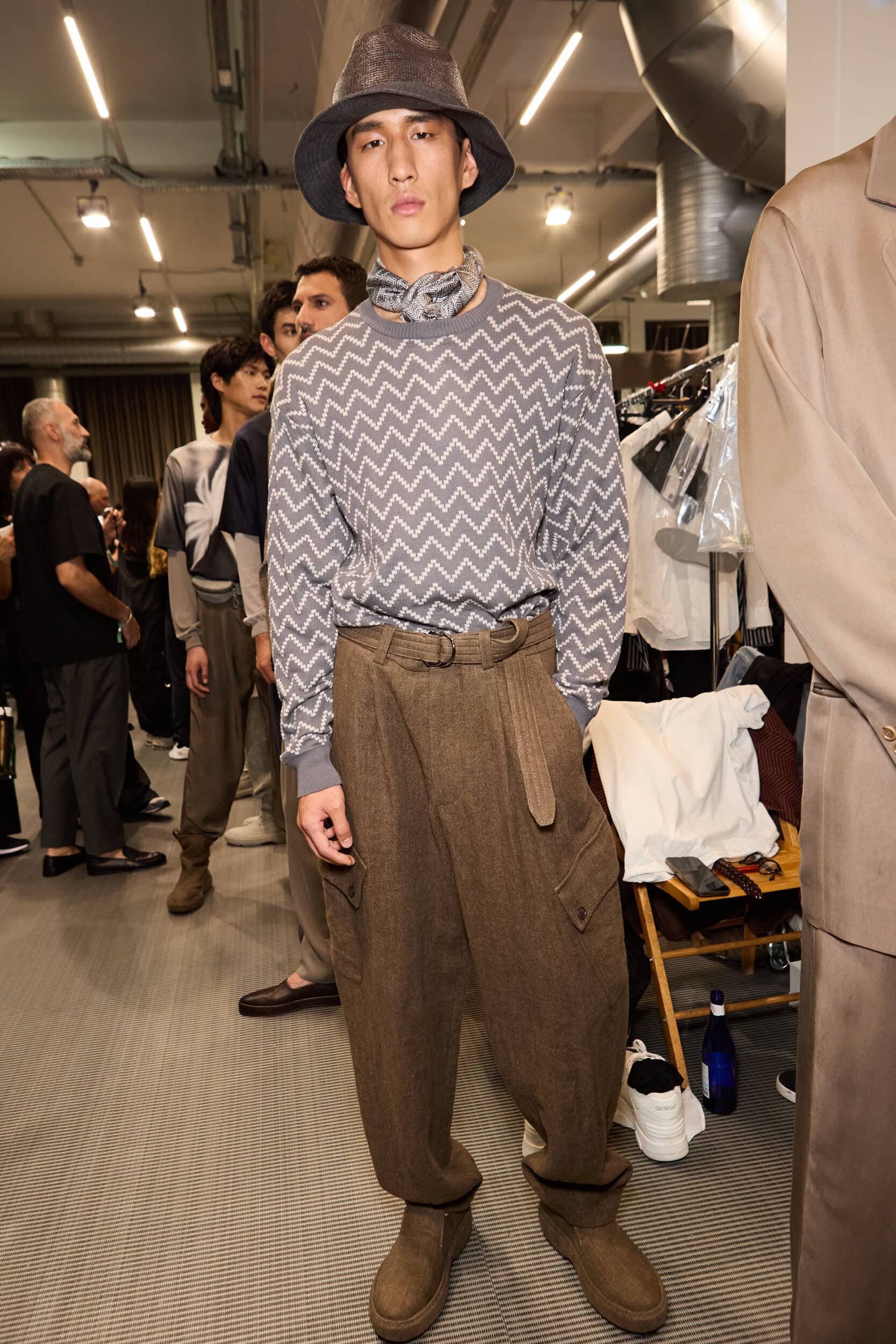 Giorgio Armani  Spring 2025 Men's Fashion Show Backstage