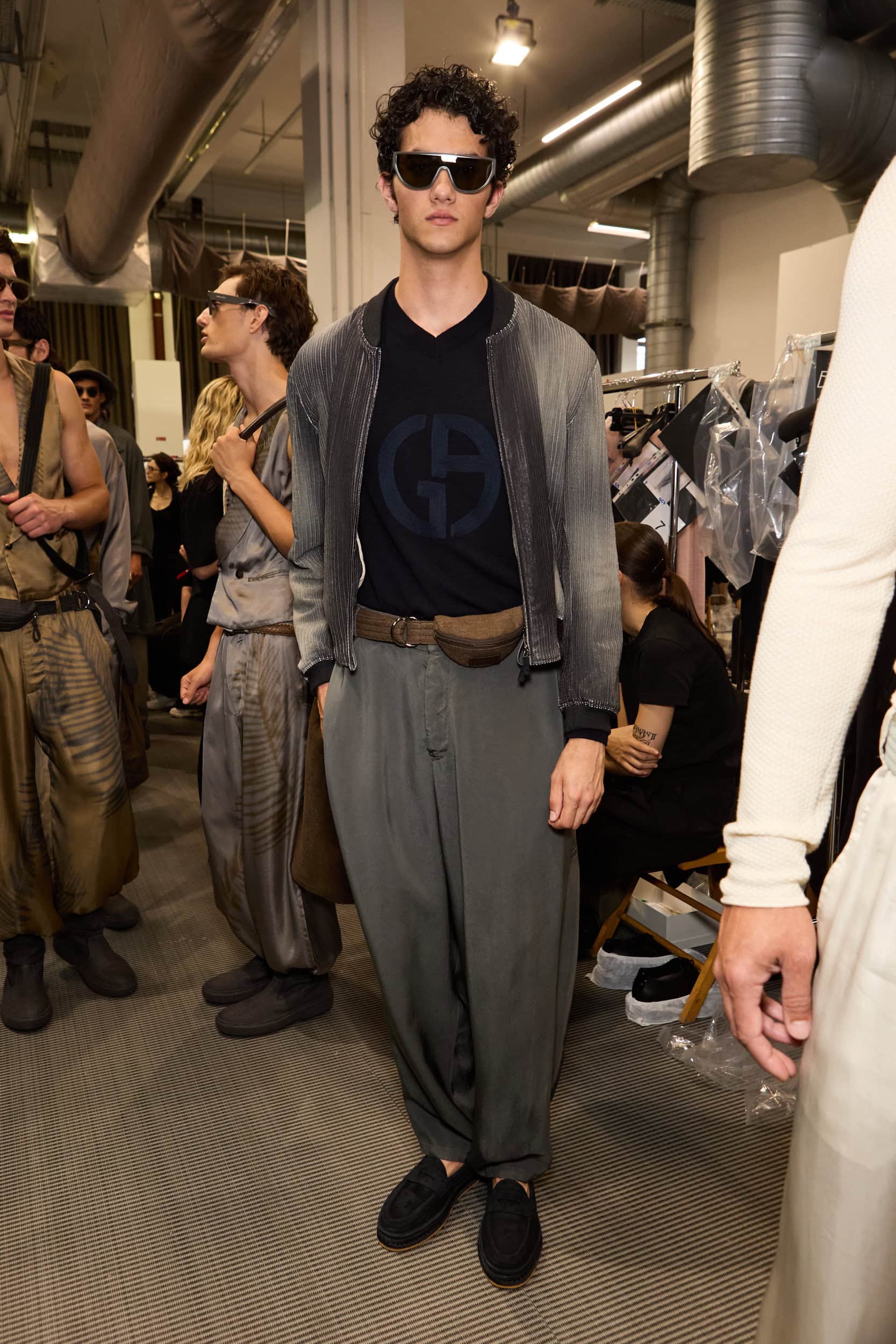 Giorgio Armani  Spring 2025 Men's Fashion Show Backstage