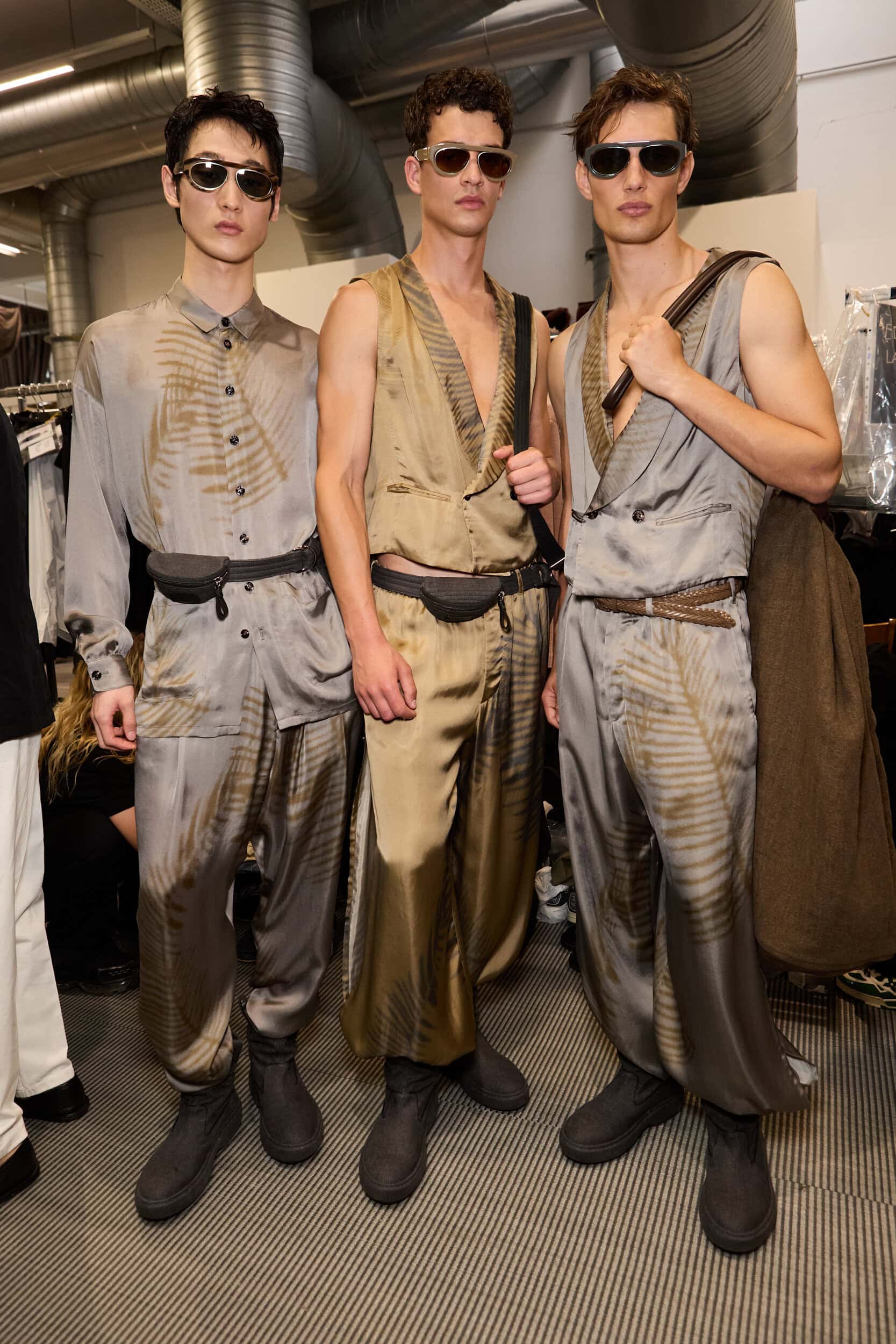 Giorgio Armani  Spring 2025 Men's Fashion Show Backstage