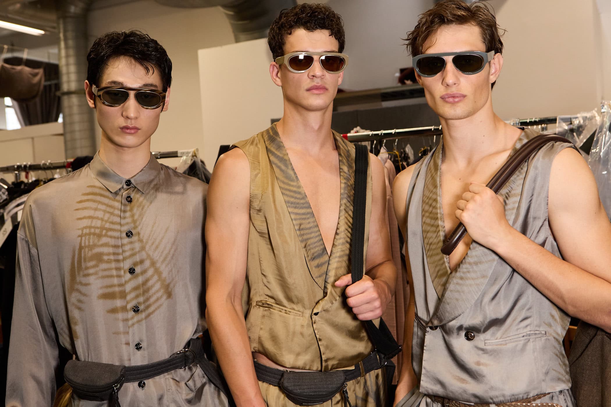 Giorgio Armani  Spring 2025 Men's Fashion Show Backstage