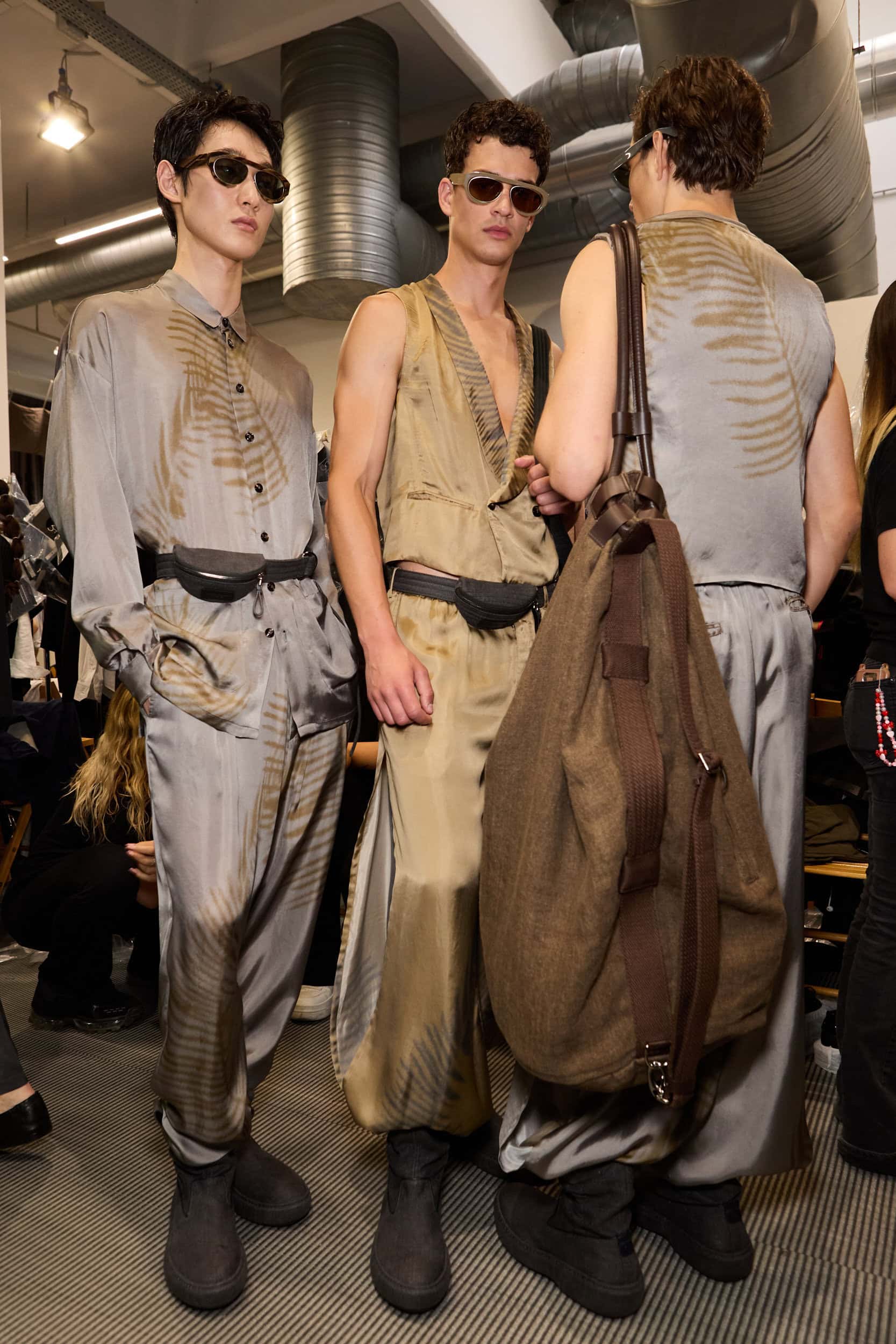 Giorgio Armani  Spring 2025 Men's Fashion Show Backstage