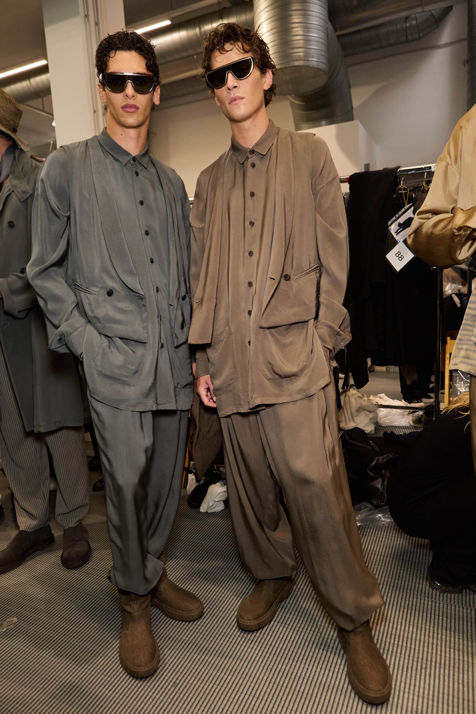 Giorgio Armani  Spring 2025 Men's Fashion Show Backstage