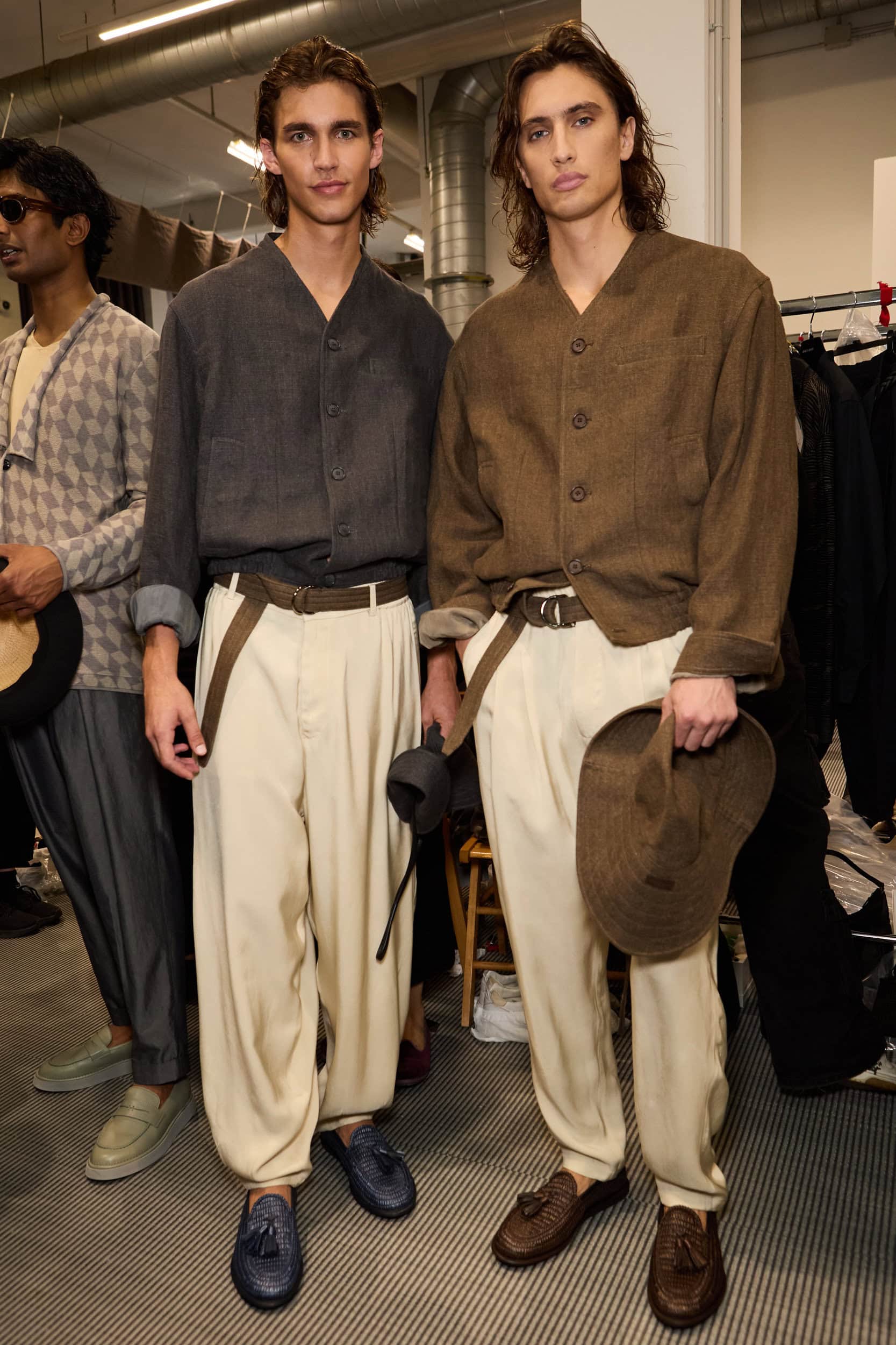 Giorgio Armani  Spring 2025 Men's Fashion Show Backstage