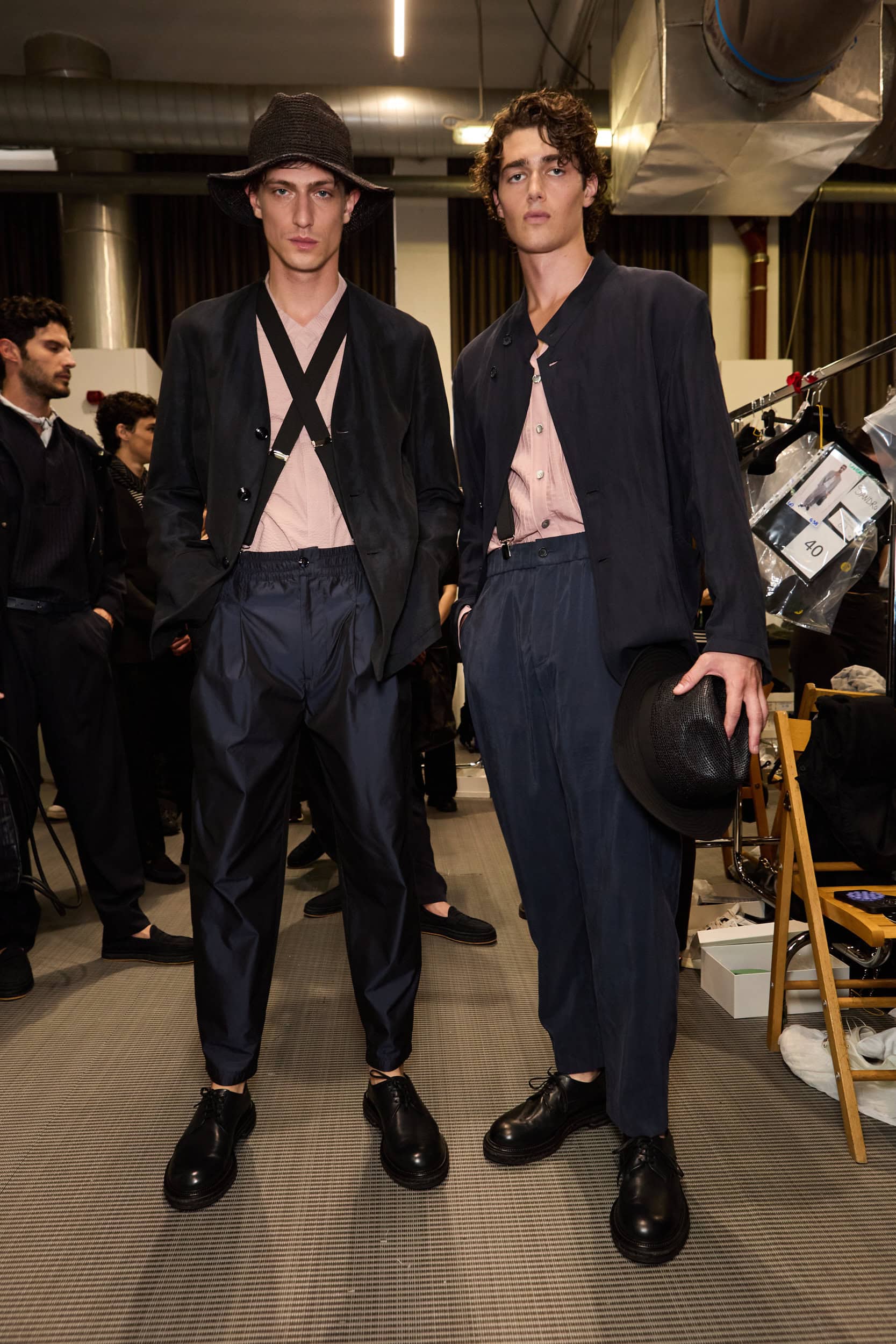 Giorgio Armani  Spring 2025 Men's Fashion Show Backstage