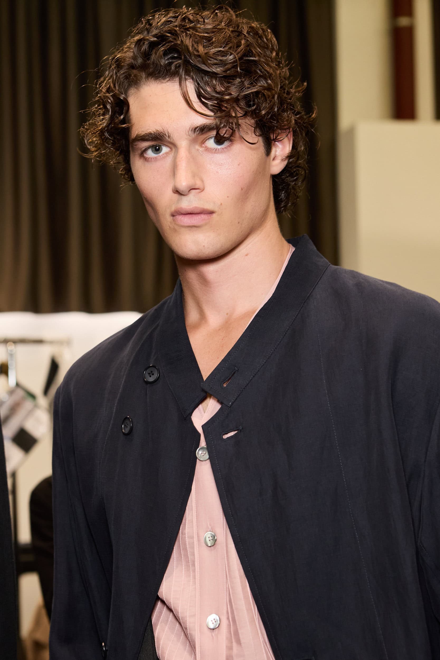 Giorgio Armani  Spring 2025 Men's Fashion Show Backstage