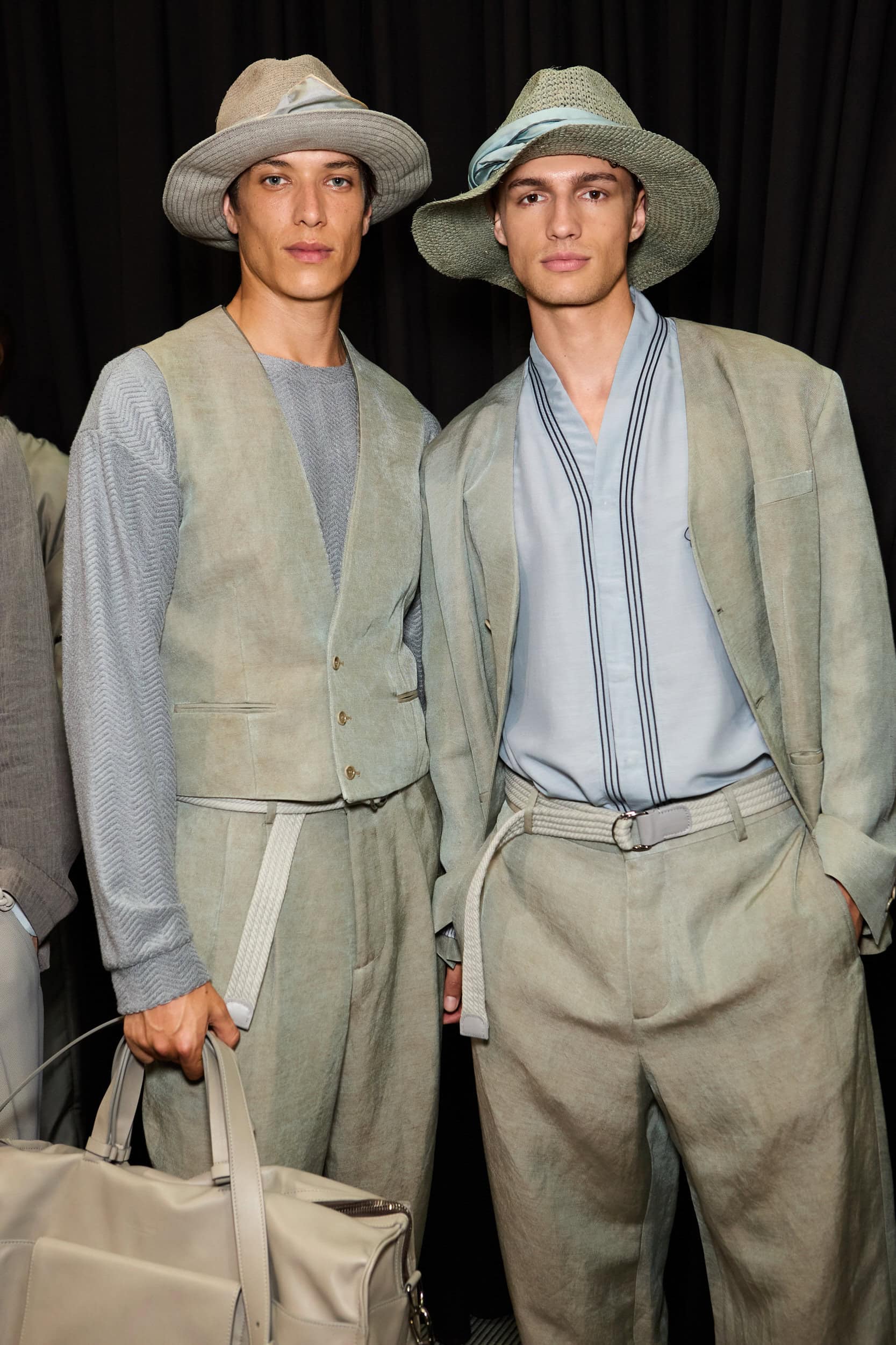 Giorgio Armani  Spring 2025 Men's Fashion Show Backstage