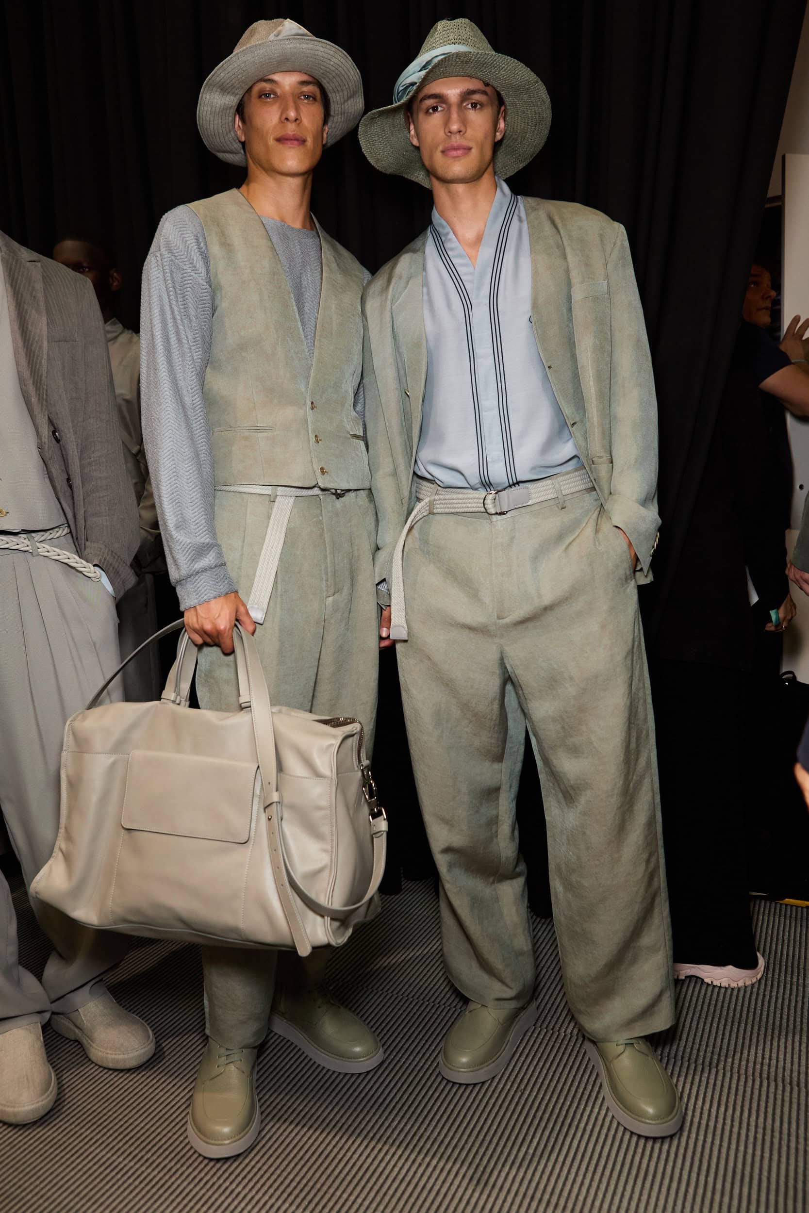 Giorgio Armani  Spring 2025 Men's Fashion Show Backstage