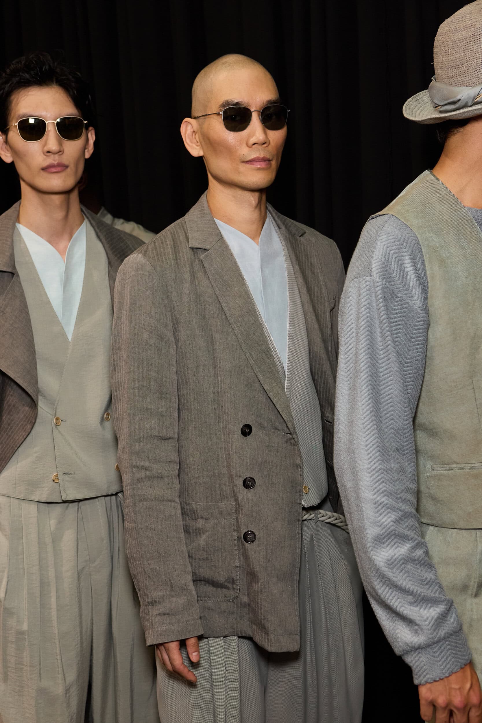 Giorgio Armani  Spring 2025 Men's Fashion Show Backstage