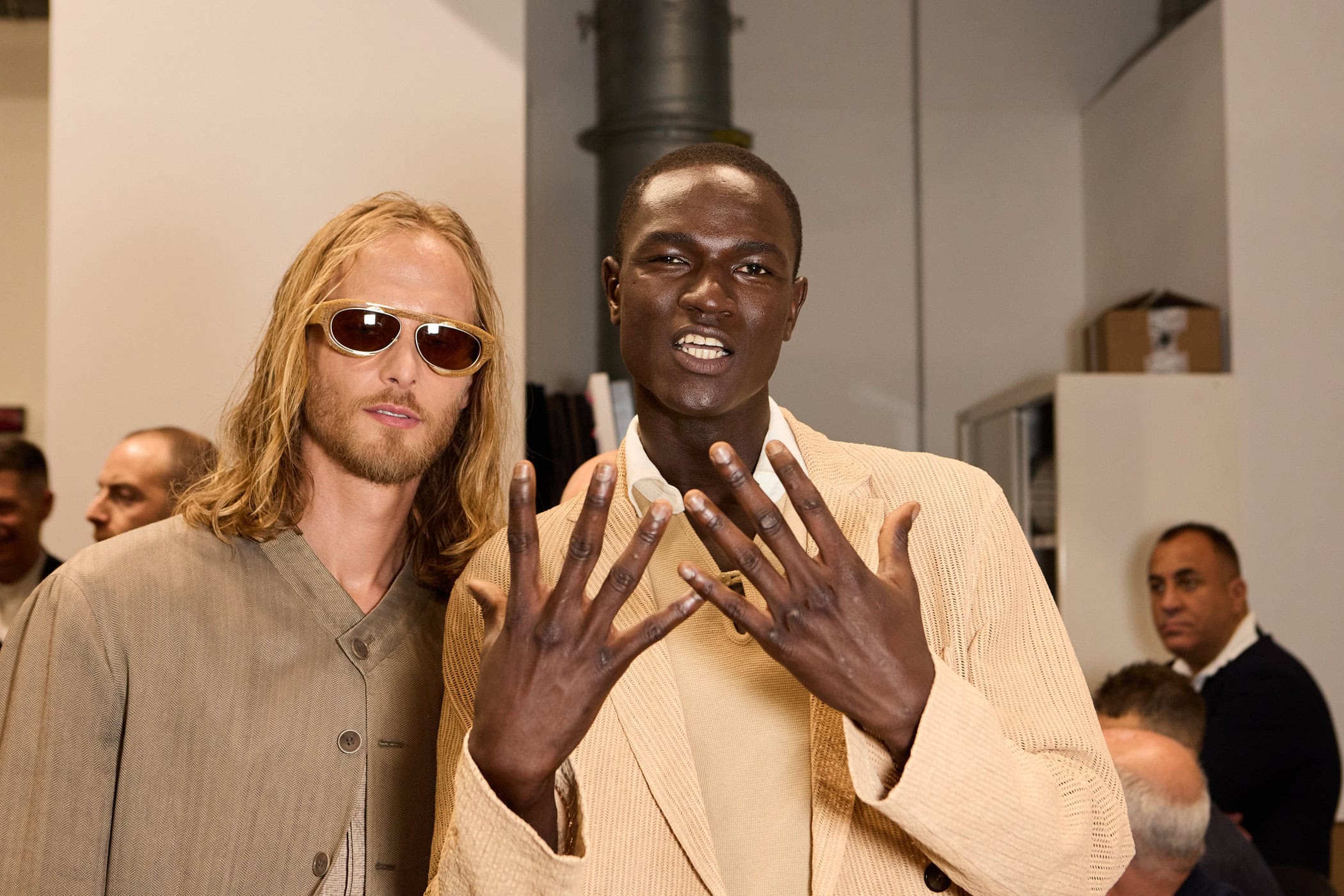 Giorgio Armani  Spring 2025 Men's Fashion Show Backstage