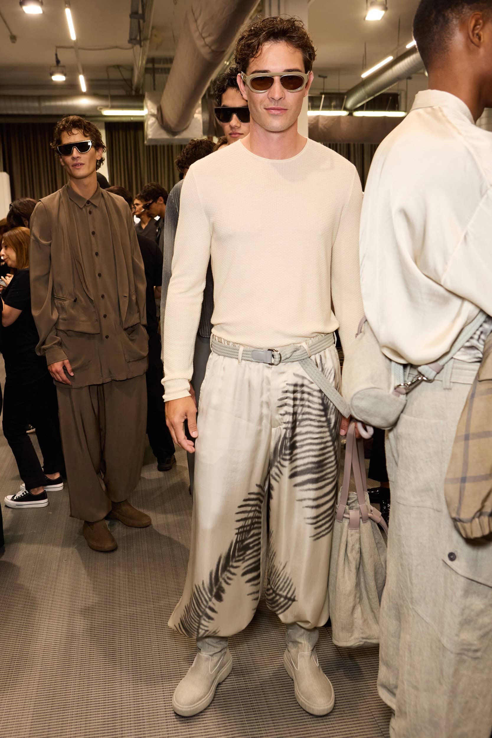 Giorgio Armani  Spring 2025 Men's Fashion Show Backstage