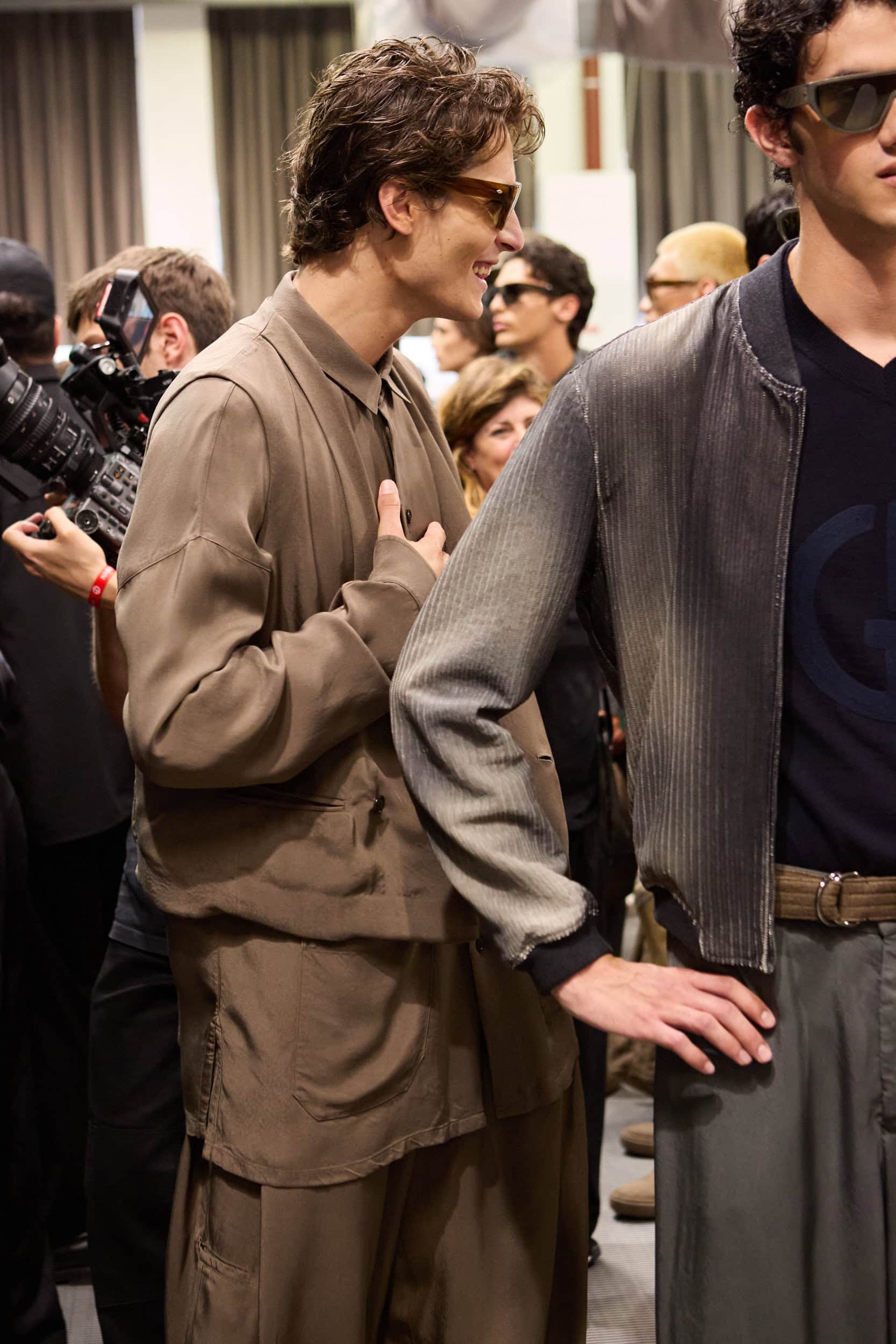 Giorgio Armani  Spring 2025 Men's Fashion Show Backstage