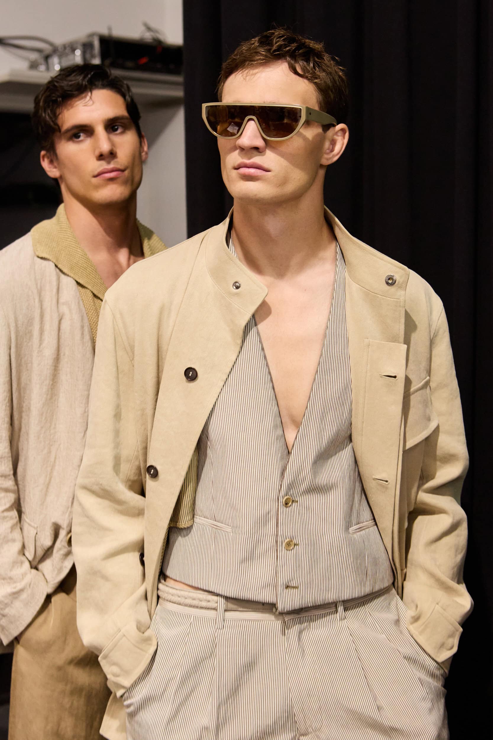 Giorgio Armani  Spring 2025 Men's Fashion Show Backstage