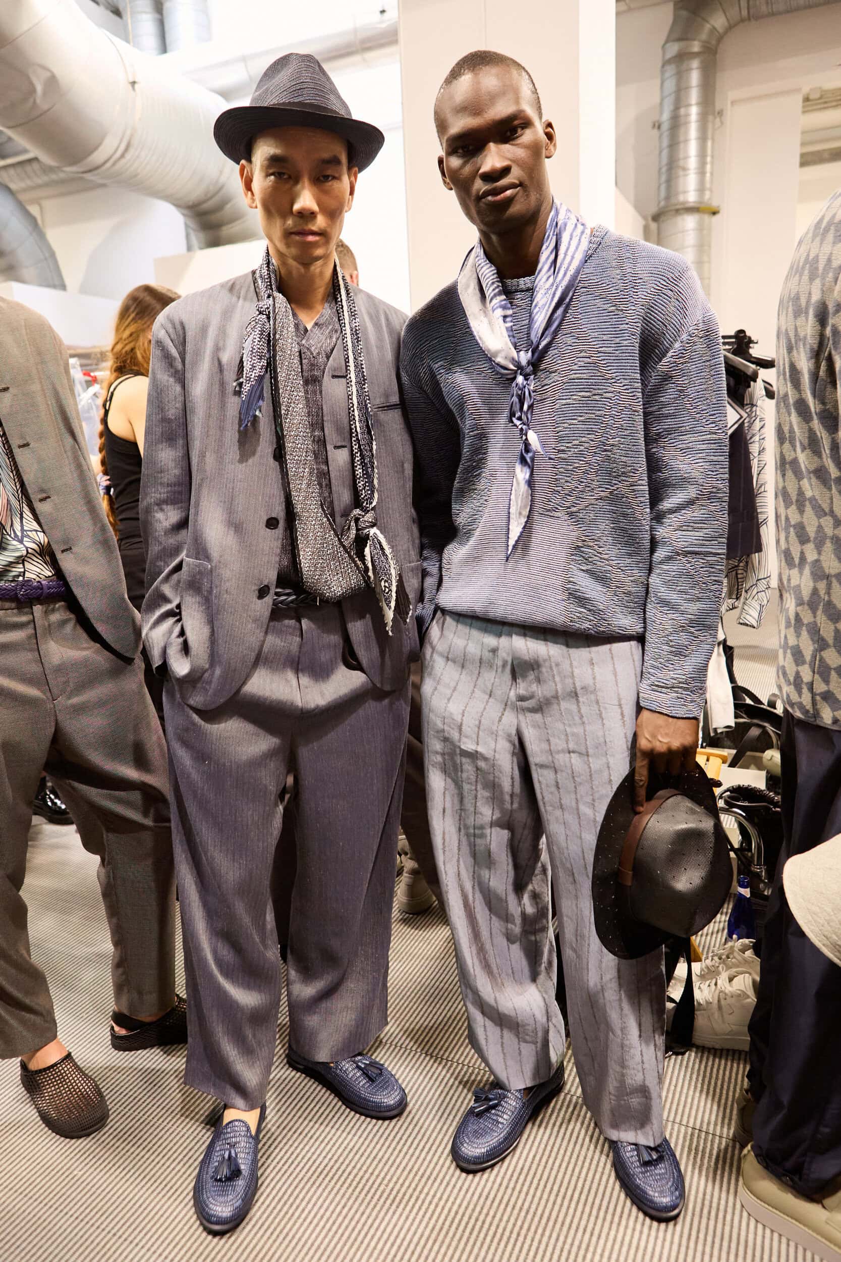 Giorgio Armani  Spring 2025 Men's Fashion Show Backstage