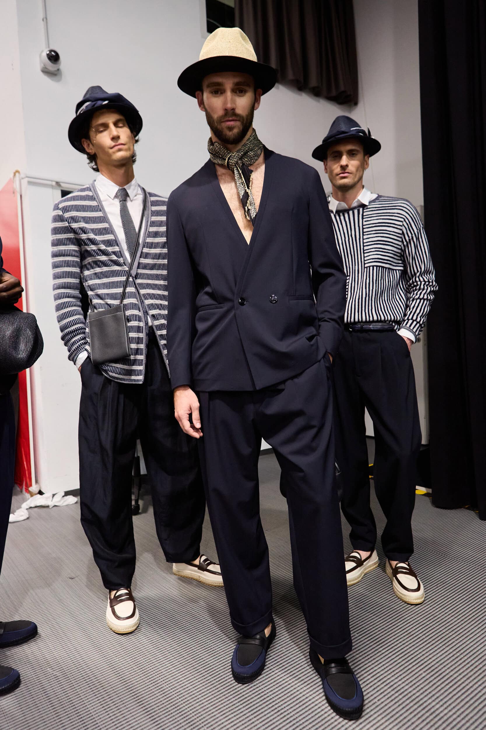 Giorgio Armani  Spring 2025 Men's Fashion Show Backstage