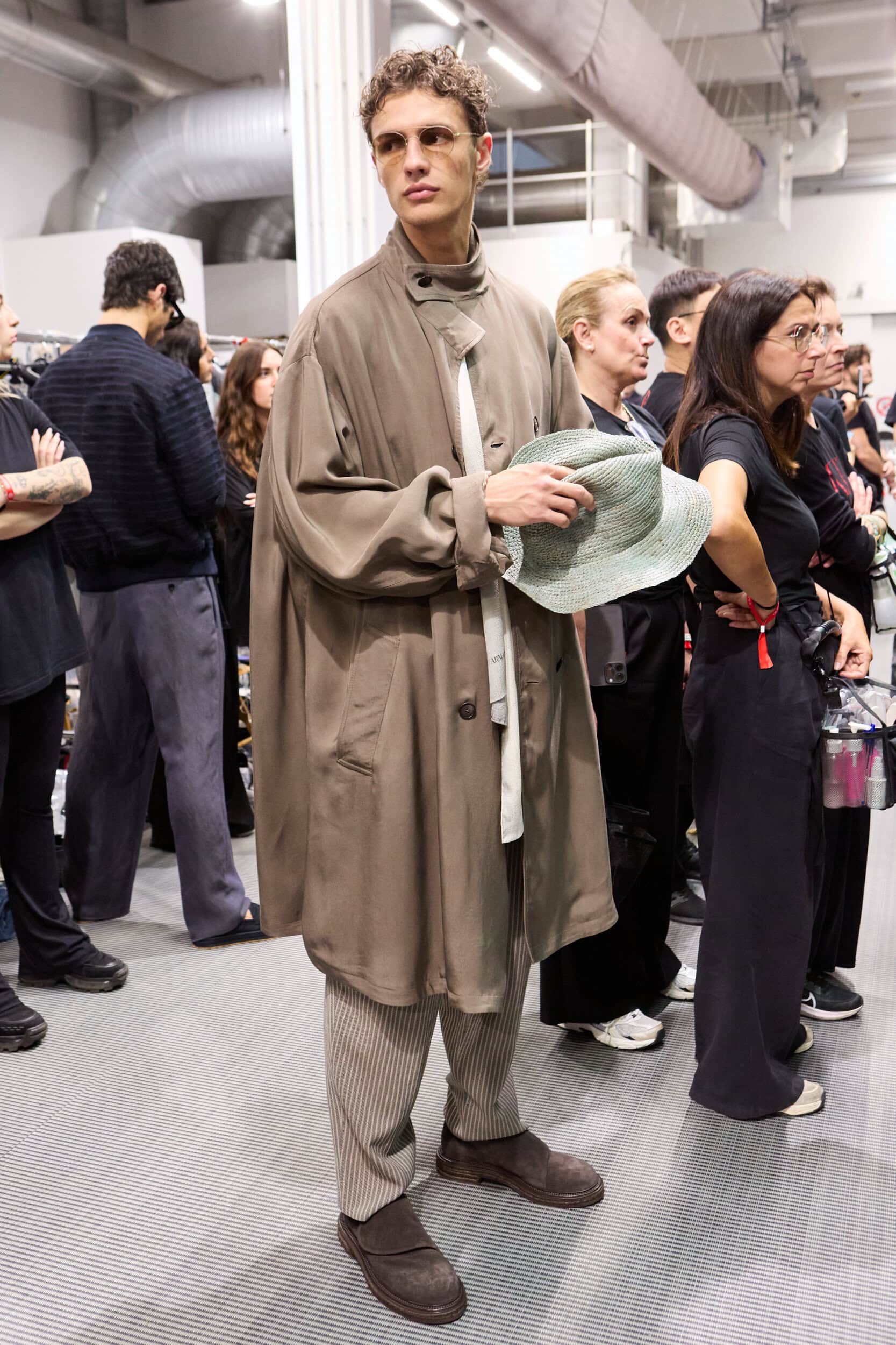 Giorgio Armani  Spring 2025 Men's Fashion Show Backstage