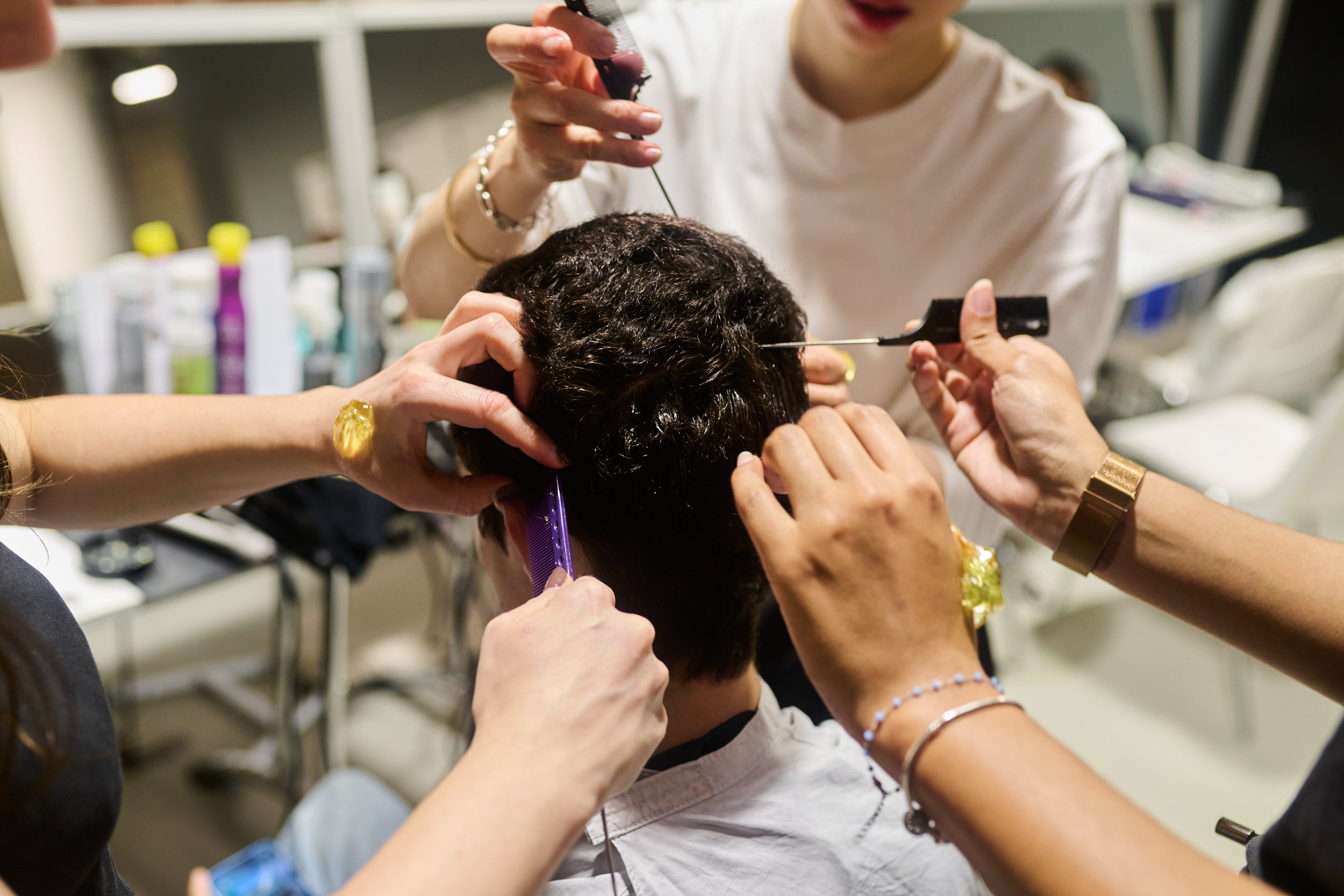 Hed Mayner  Spring 2025 Men's Fashion Show Backstage