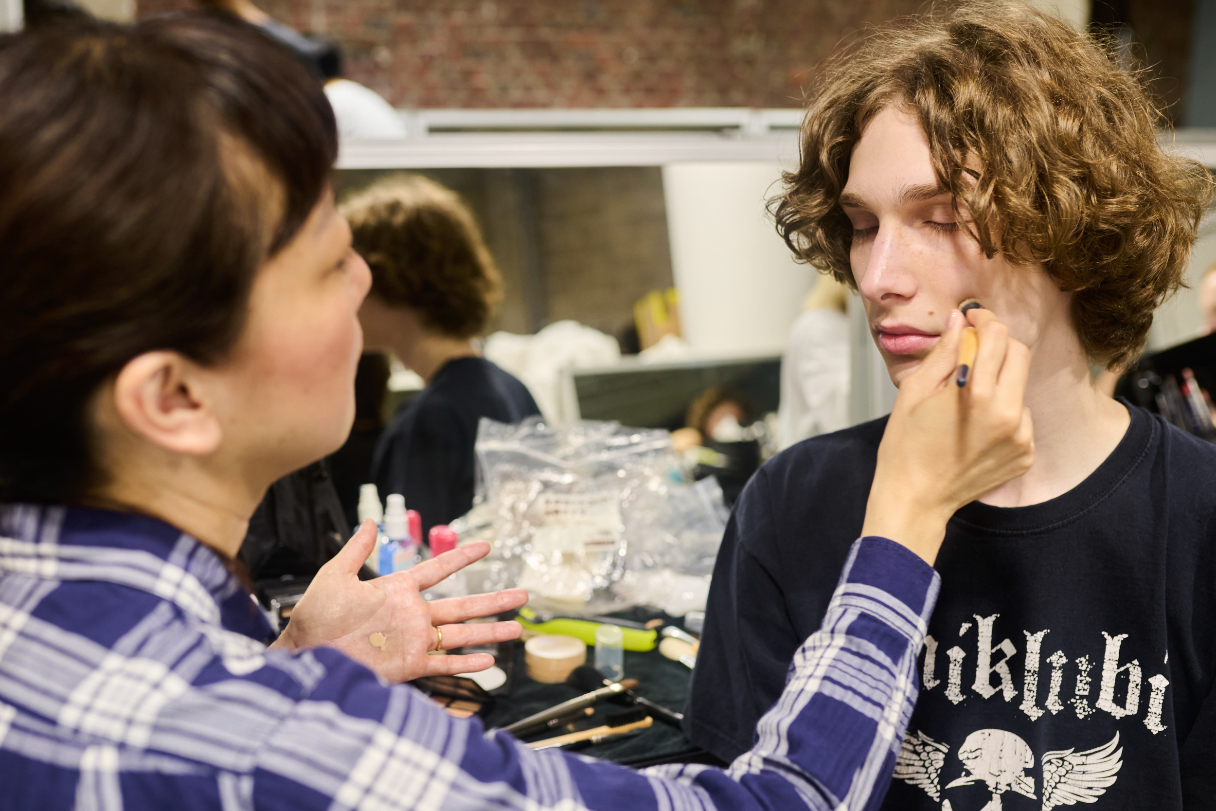 Hed Mayner  Spring 2025 Men's Fashion Show Backstage