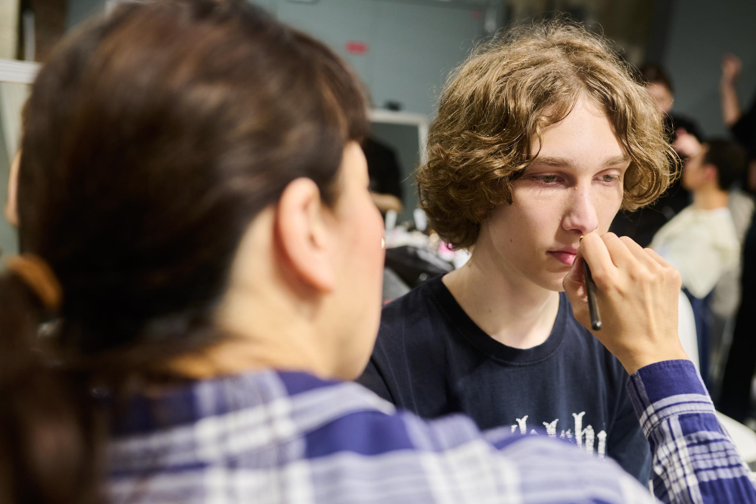 Hed Mayner  Spring 2025 Men's Fashion Show Backstage