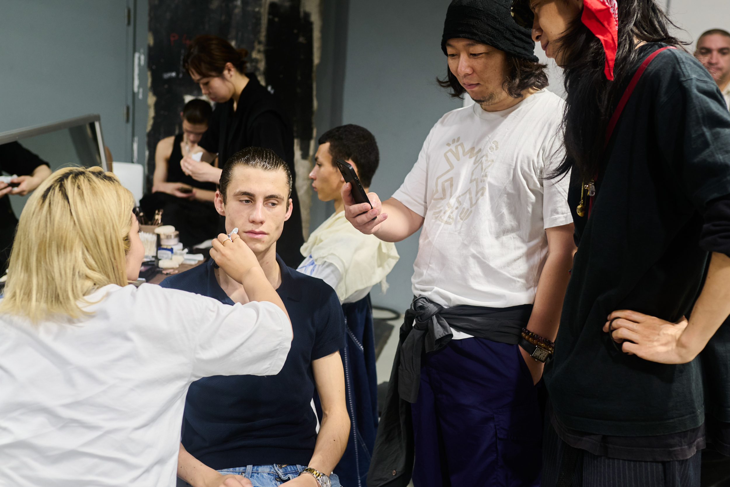 Hed Mayner  Spring 2025 Men's Fashion Show Backstage