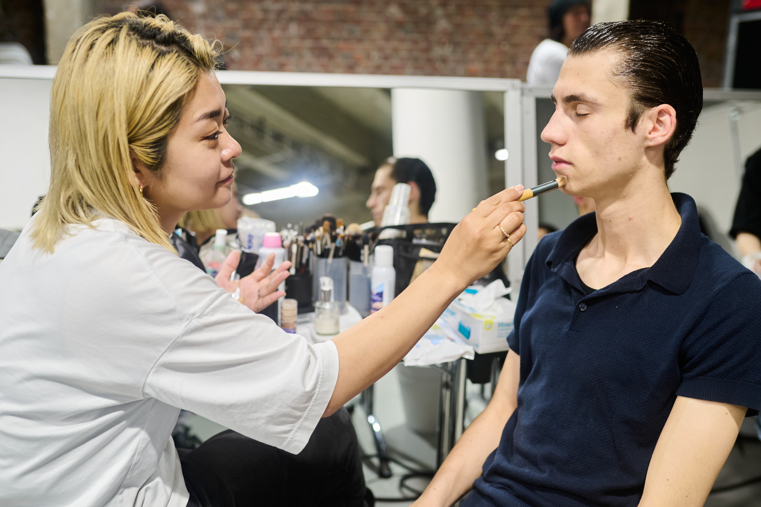 Hed Mayner  Spring 2025 Men's Fashion Show Backstage