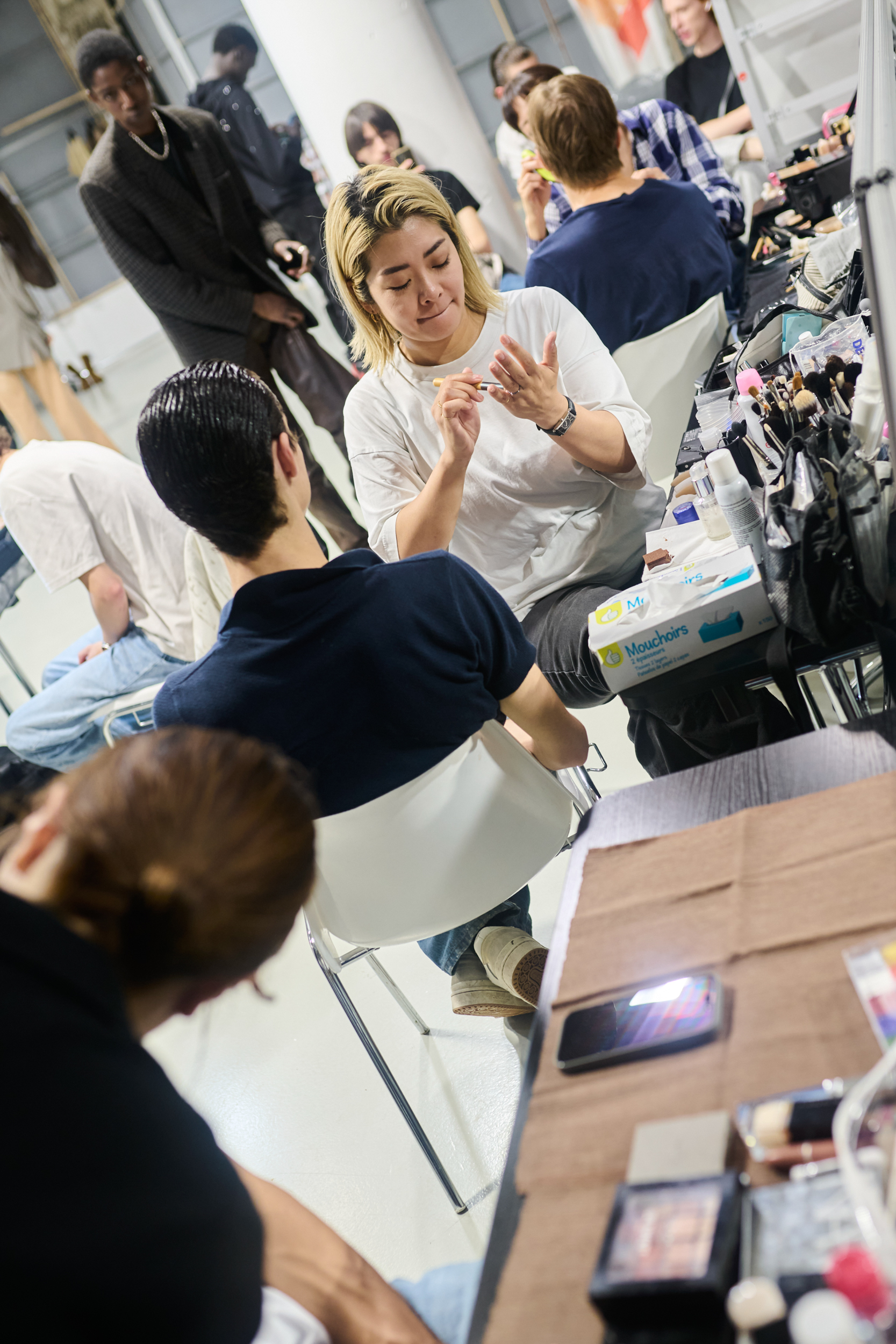 Hed Mayner  Spring 2025 Men's Fashion Show Backstage