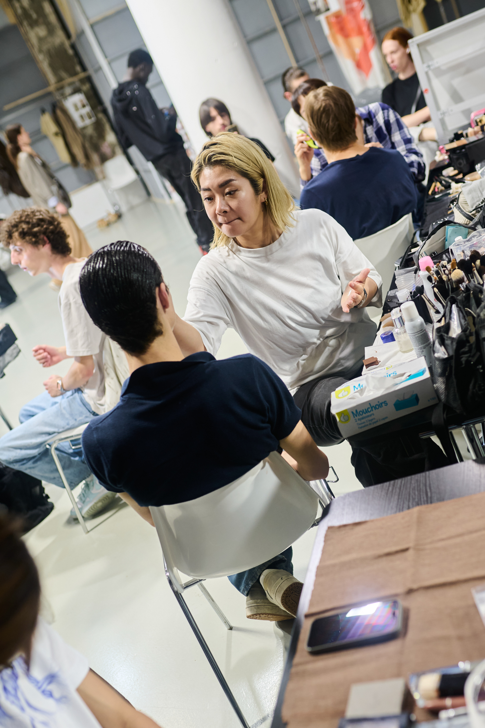 Hed Mayner  Spring 2025 Men's Fashion Show Backstage