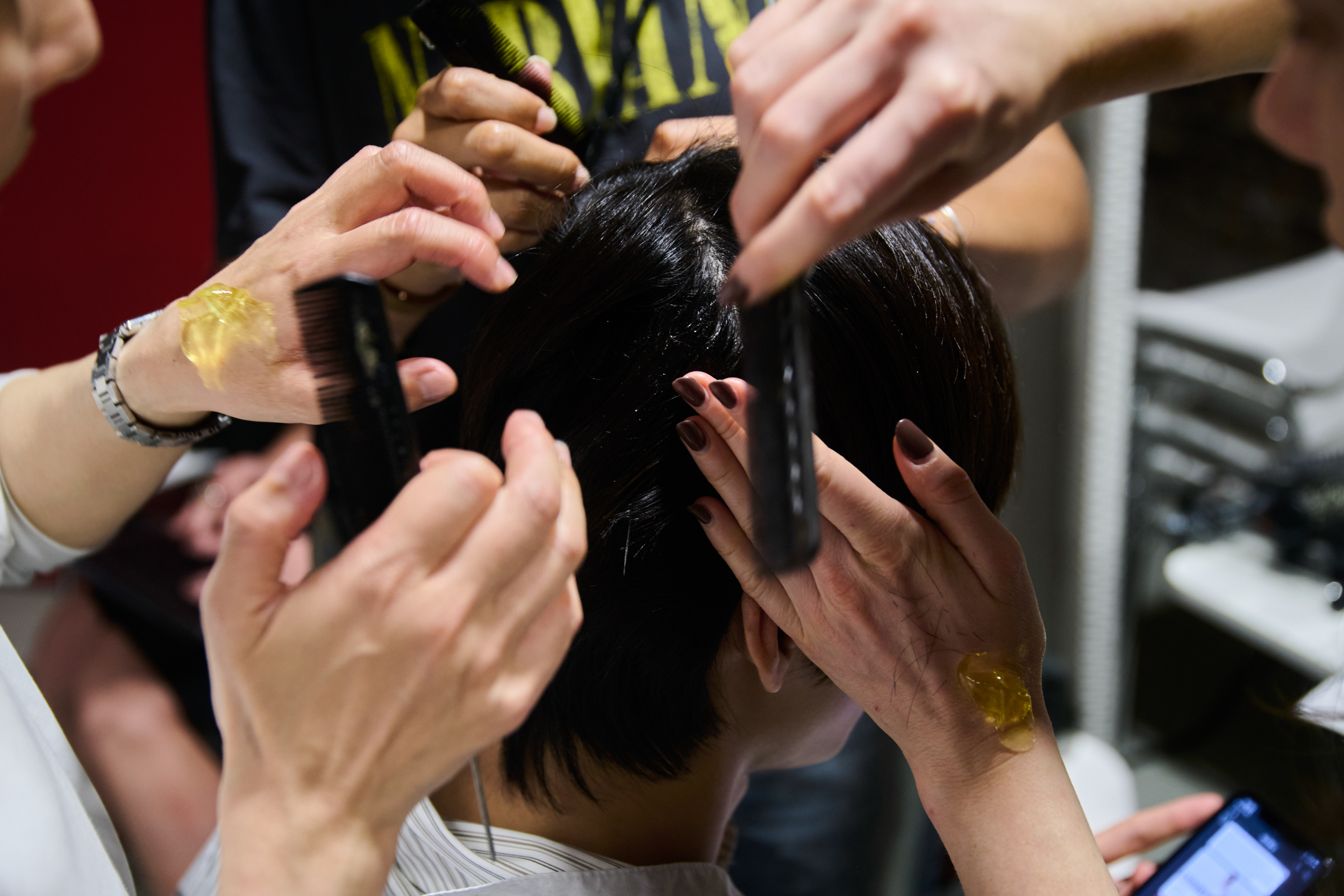 Hed Mayner  Spring 2025 Men's Fashion Show Backstage