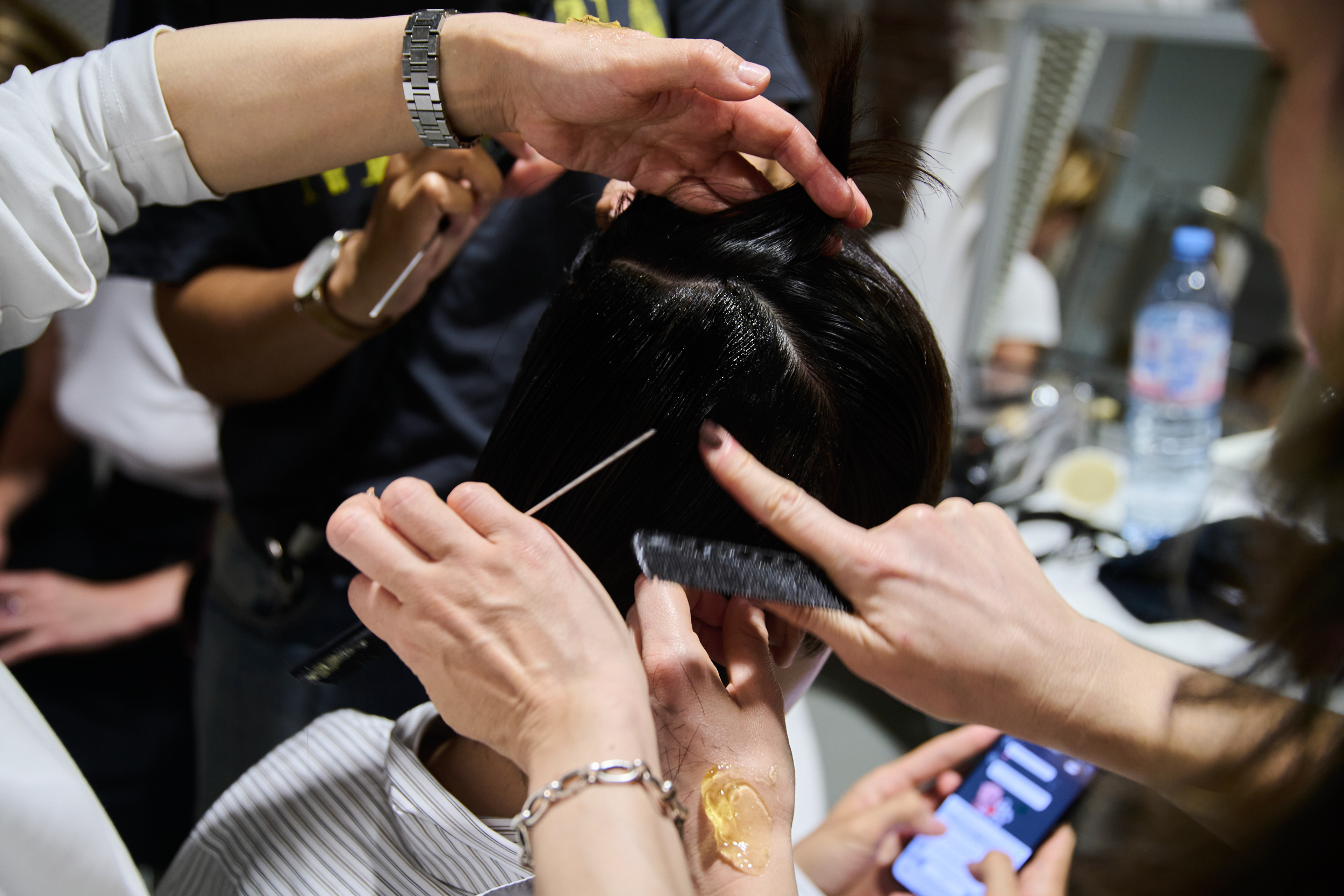 Hed Mayner  Spring 2025 Men's Fashion Show Backstage