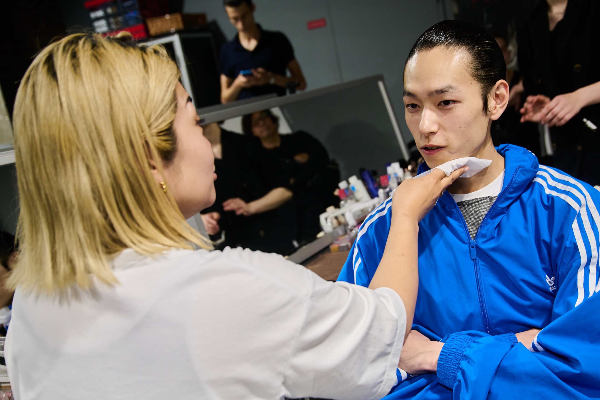 Hed Mayner  Spring 2025 Men's Fashion Show Backstage