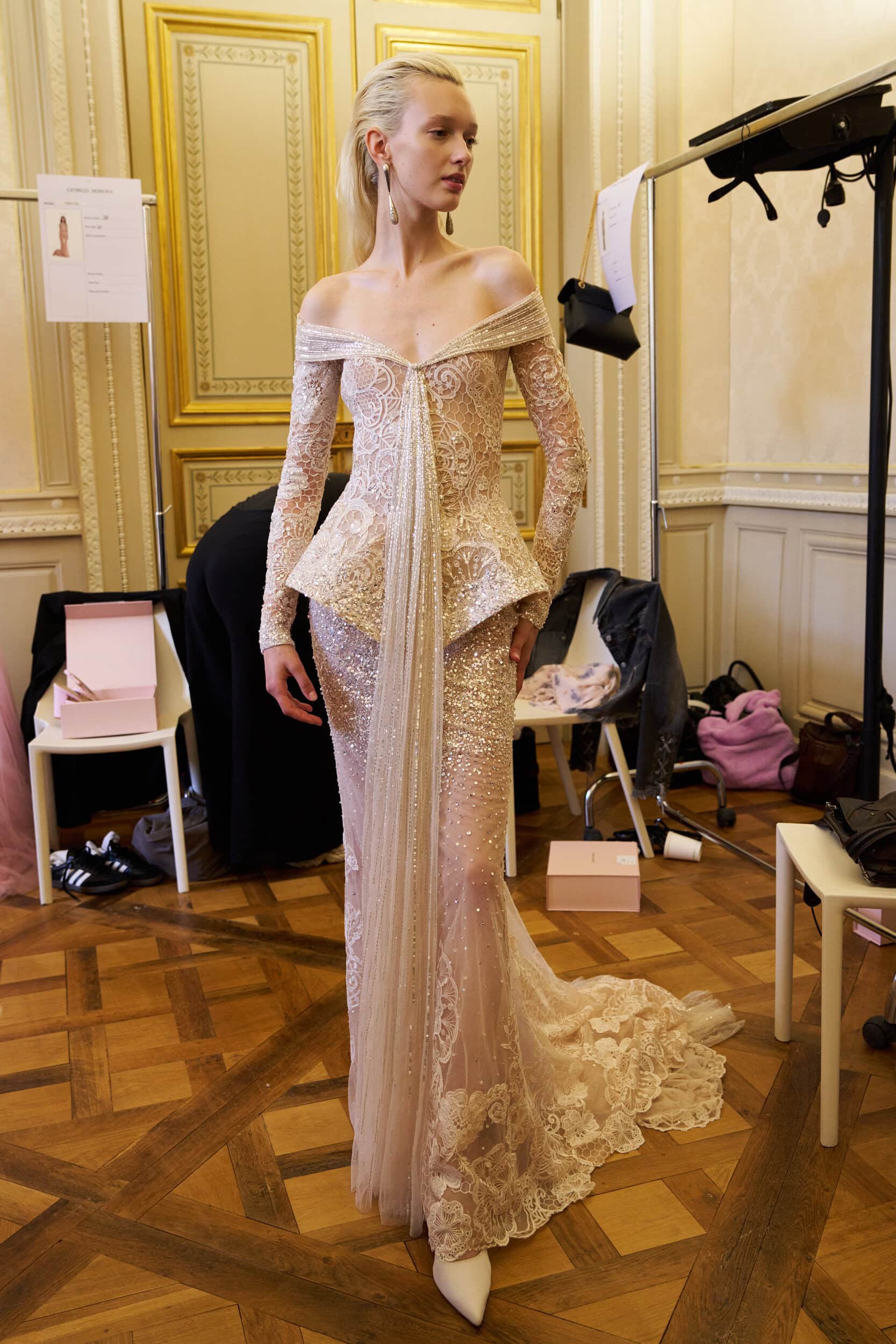 Georges Hobeika Fall 2025 Couture Fashion Show Backstage