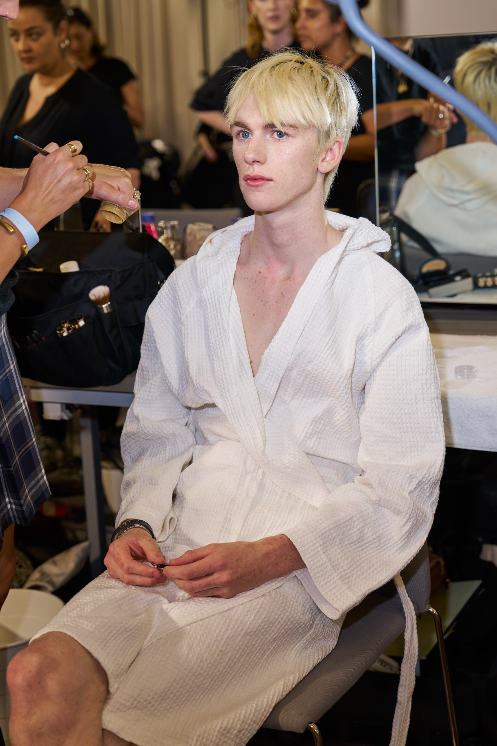 Jw Anderson  Spring 2025 Men's Fashion Show Backstage