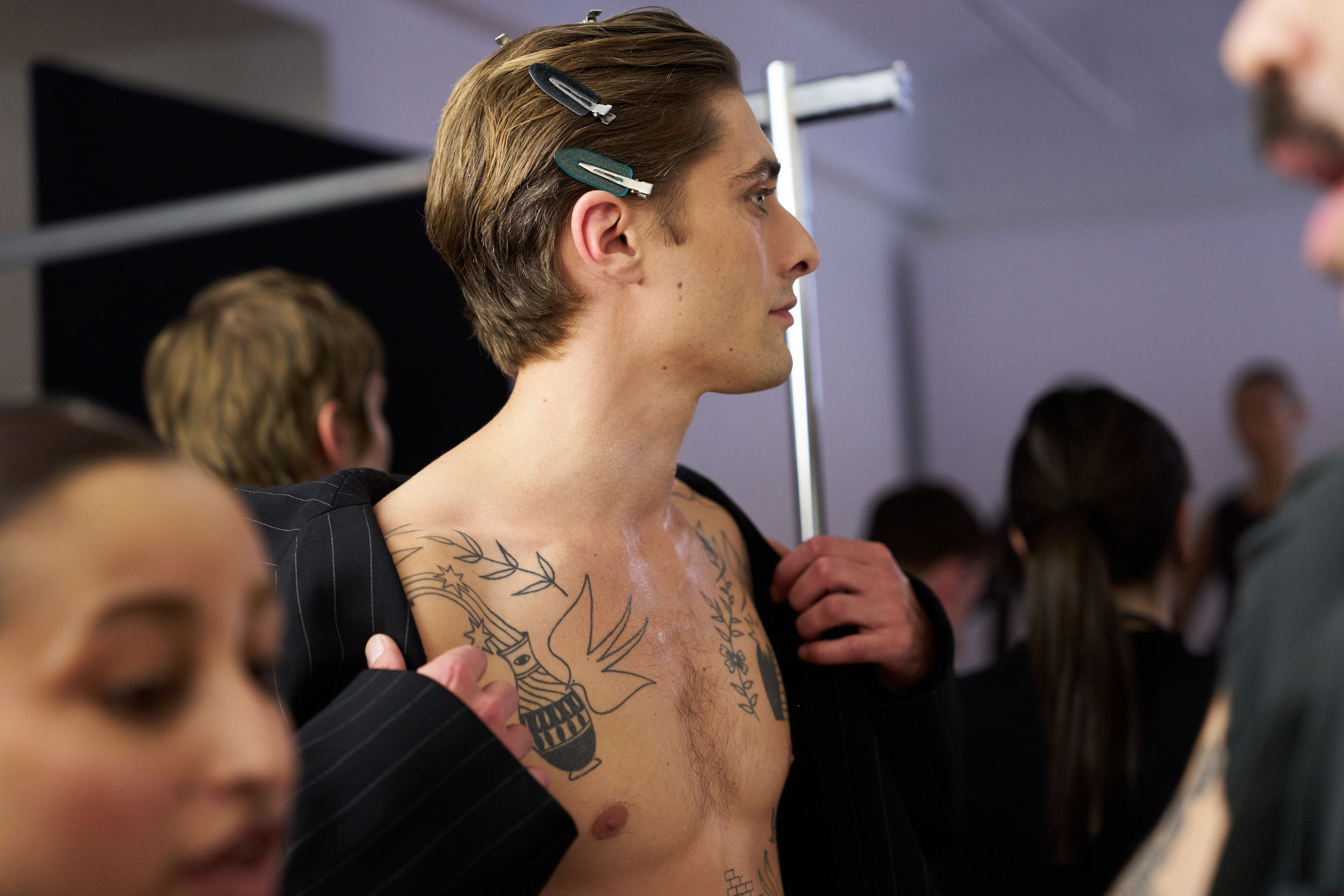 Lgn Louis Gabriel Nouchi  Spring 2025 Men's Fashion Show Backstage