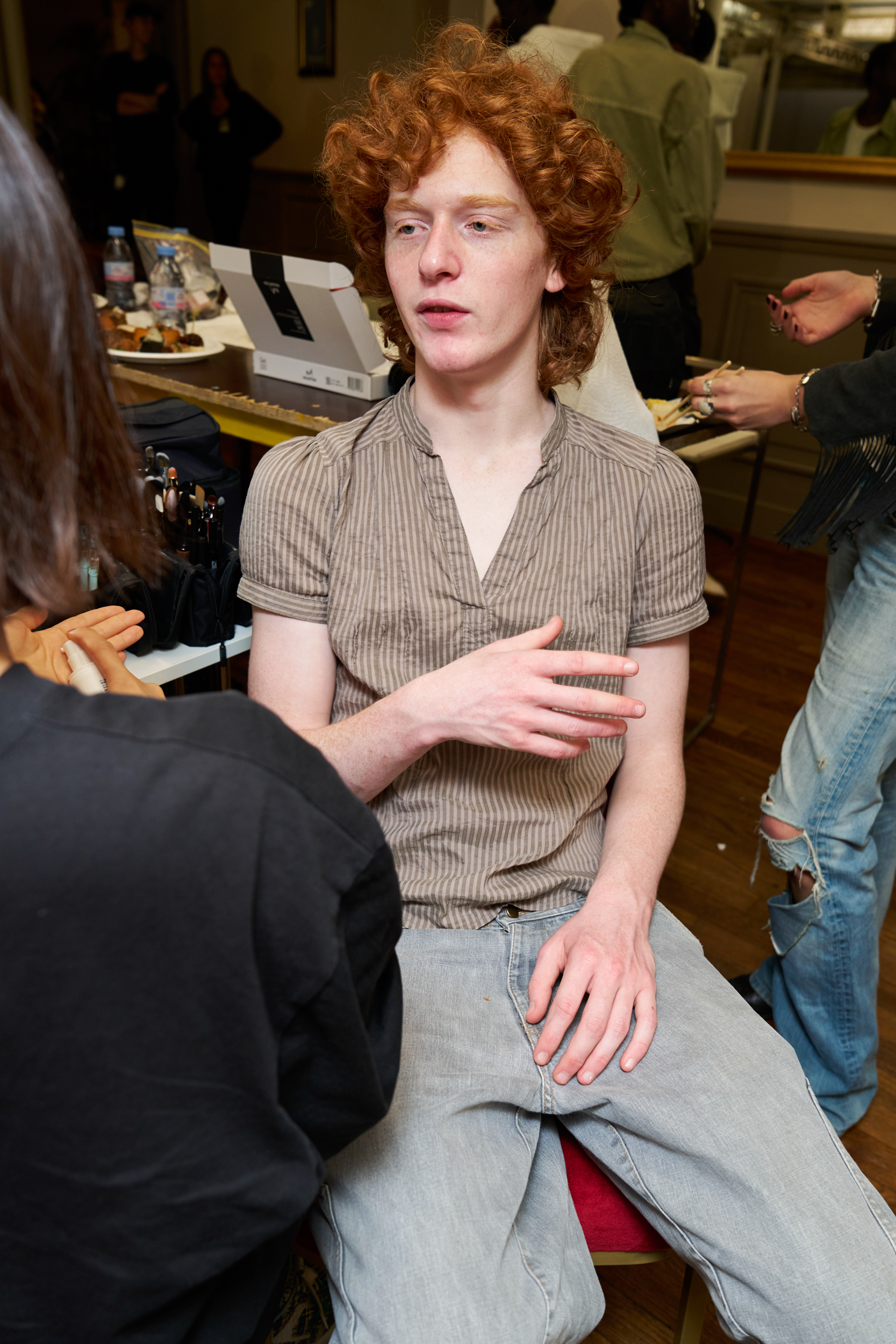 Maison Mihara Yasuhiro  Spring 2025 Men's Fashion Show Backstage