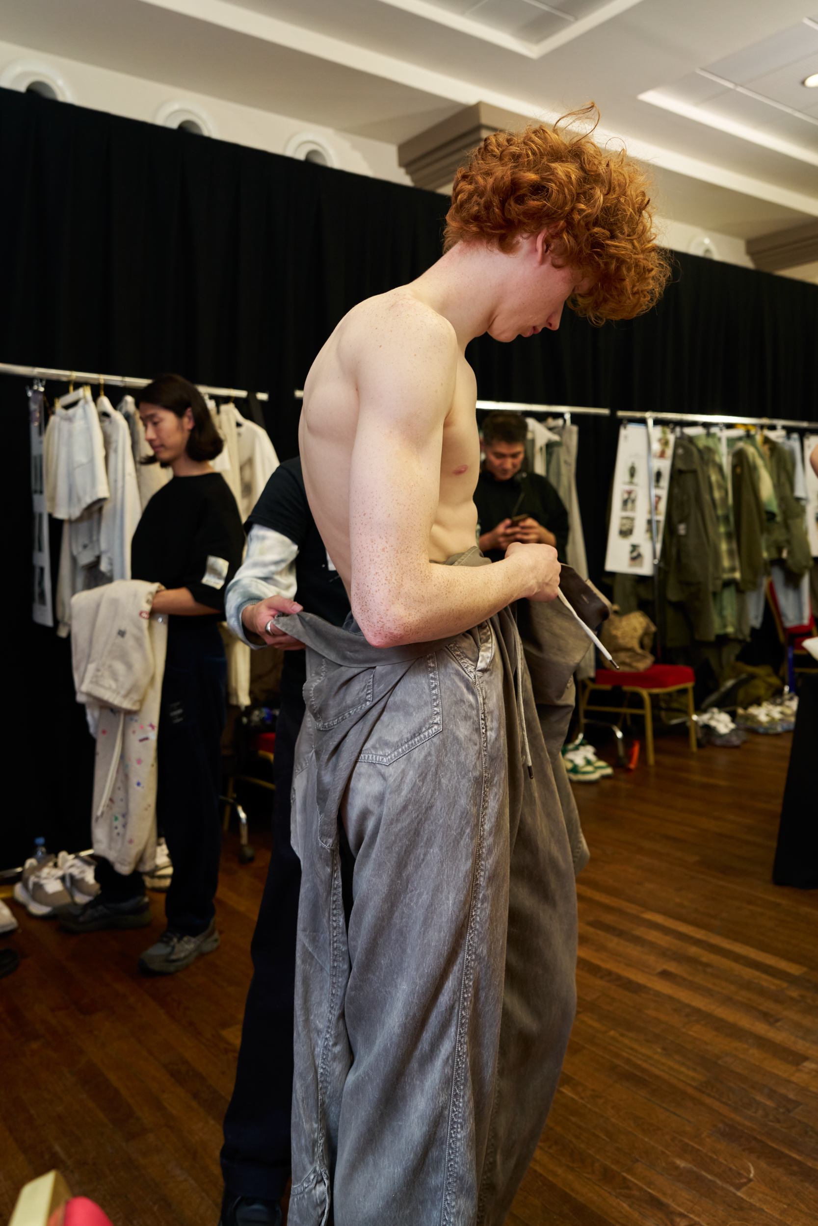 Maison Mihara Yasuhiro  Spring 2025 Men's Fashion Show Backstage