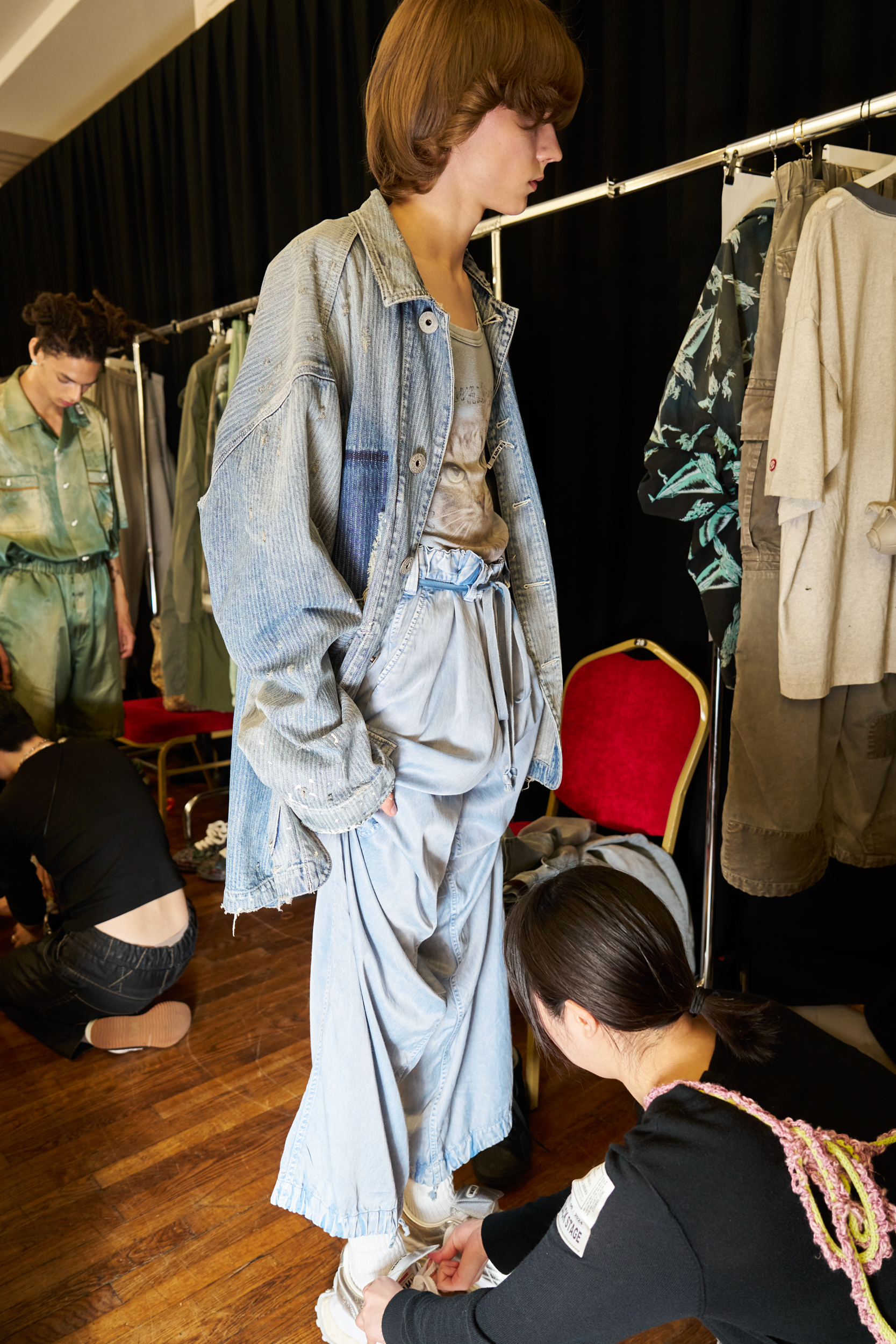 Maison Mihara Yasuhiro  Spring 2025 Men's Fashion Show Backstage