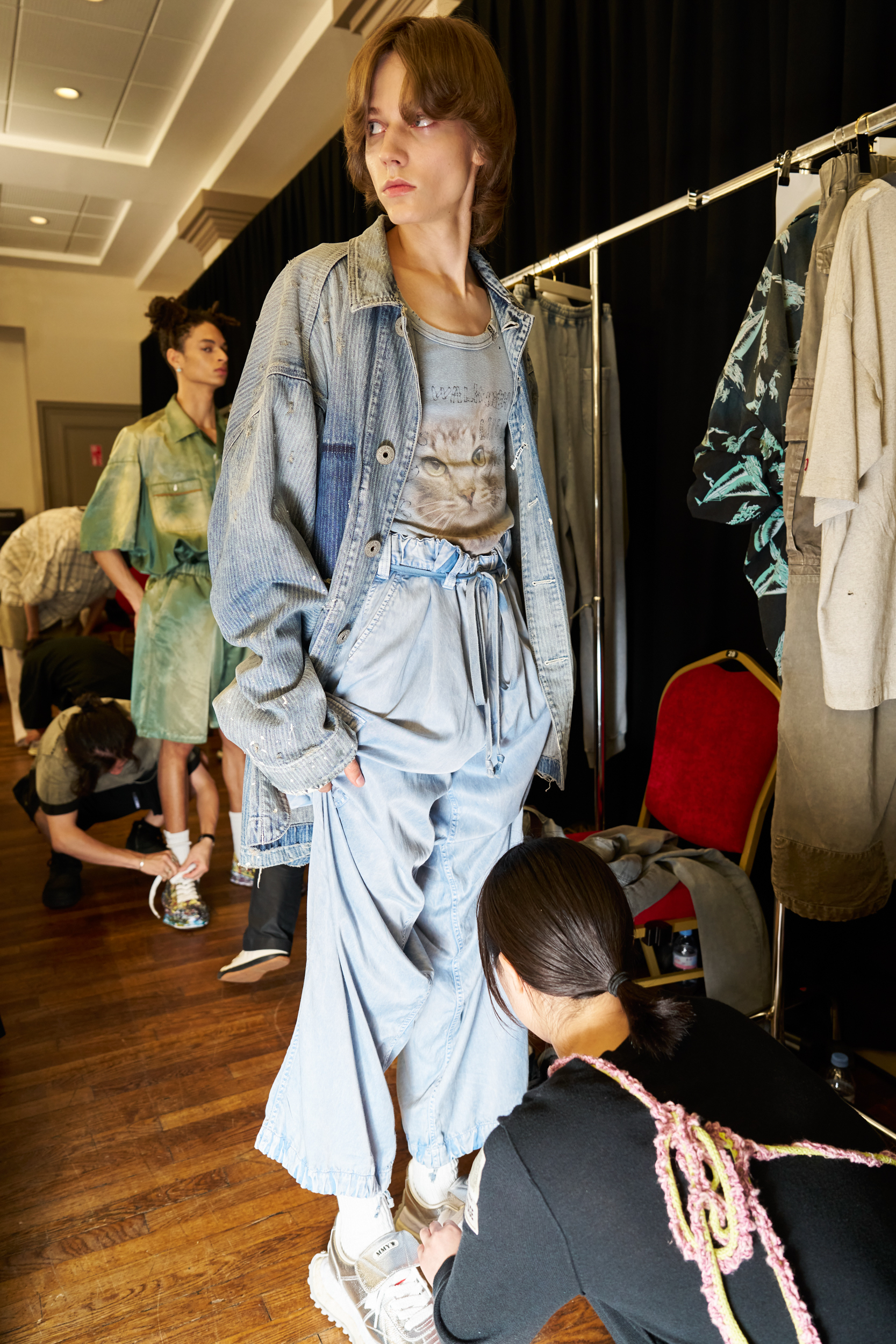 Maison Mihara Yasuhiro  Spring 2025 Men's Fashion Show Backstage