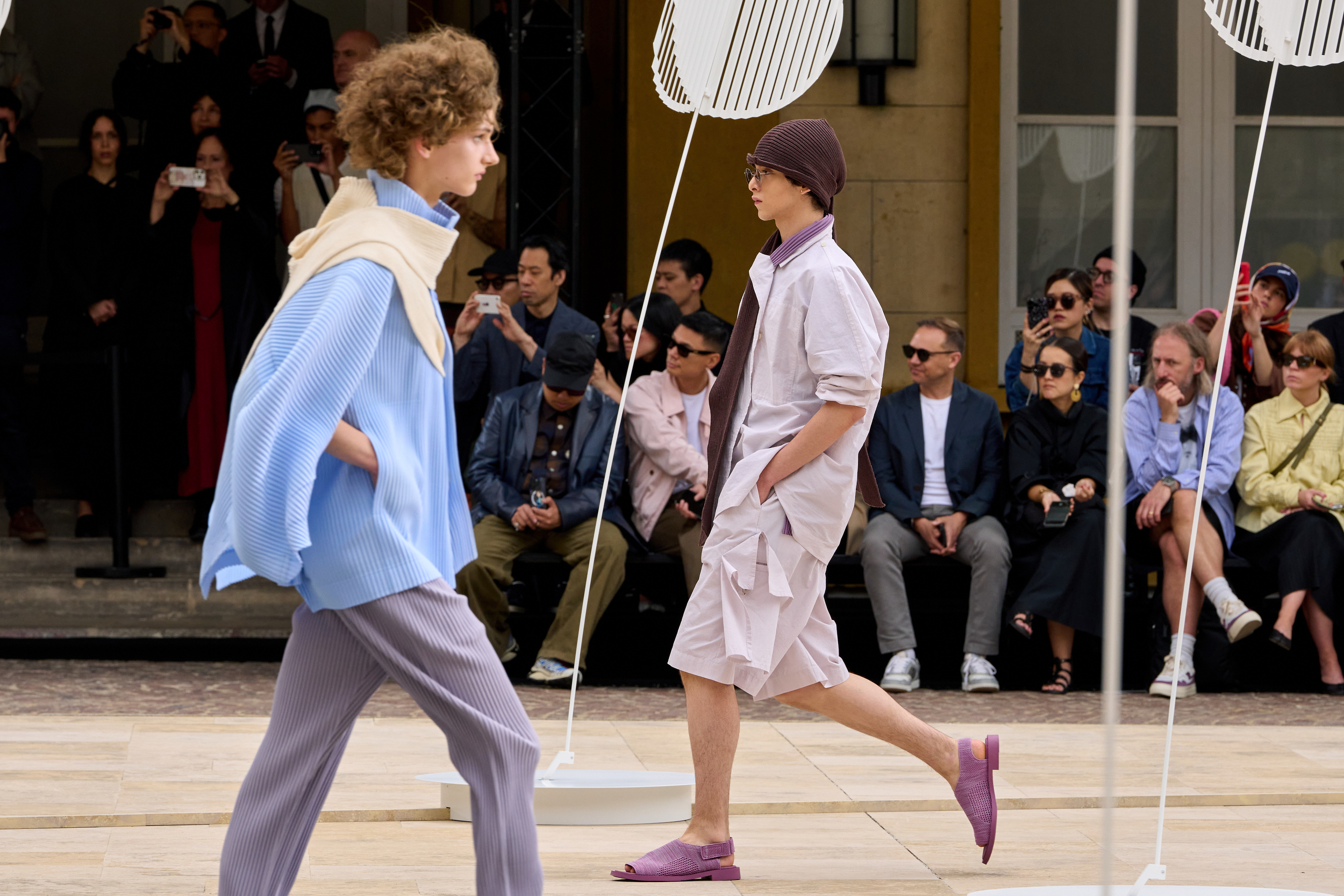 Homme Plisse Issey Miyake  Spring 2025 Men's Fashion Show Atmosphere