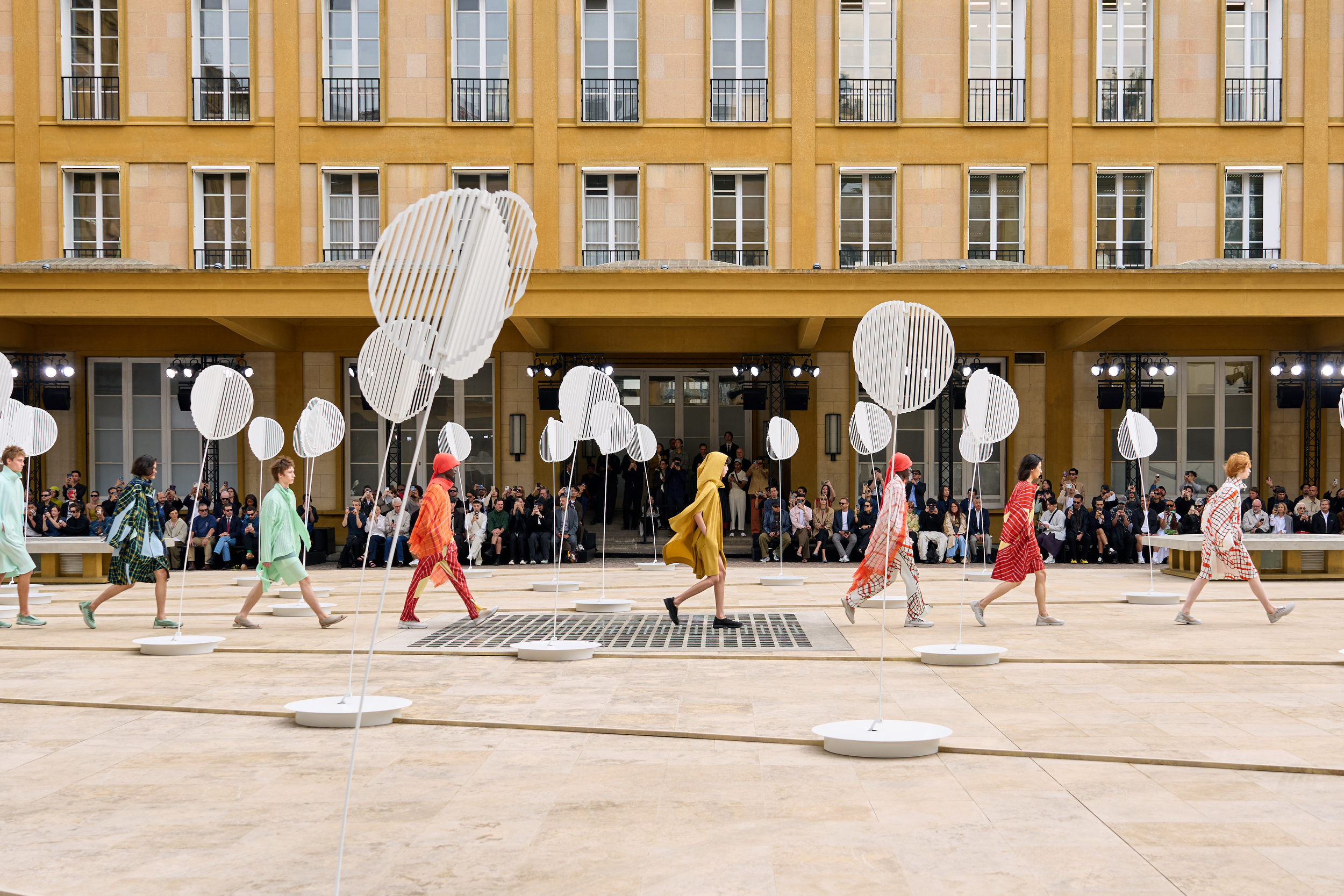 Homme Plisse Issey Miyake  Spring 2025 Men's Fashion Show Atmosphere