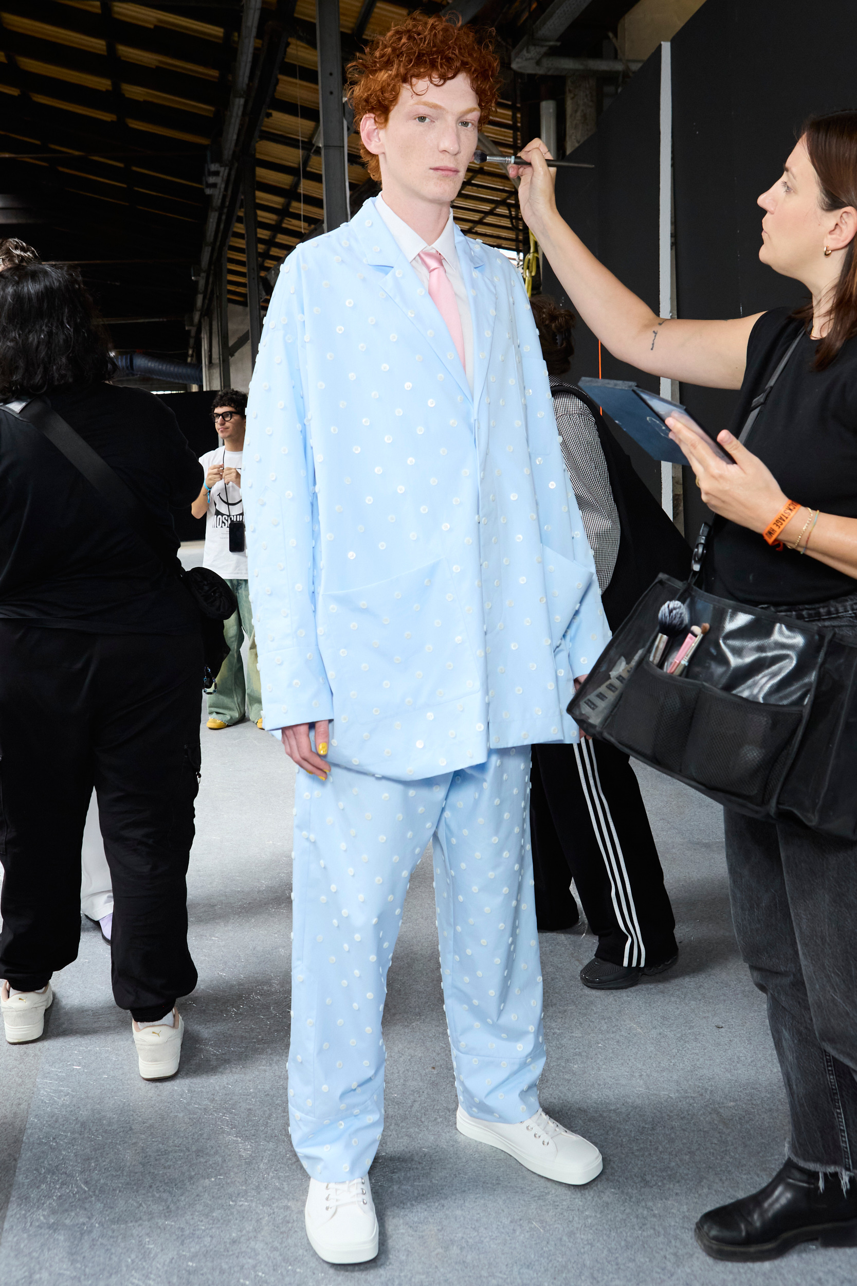 Moschino  Spring 2025 Men's Fashion Show Backstage