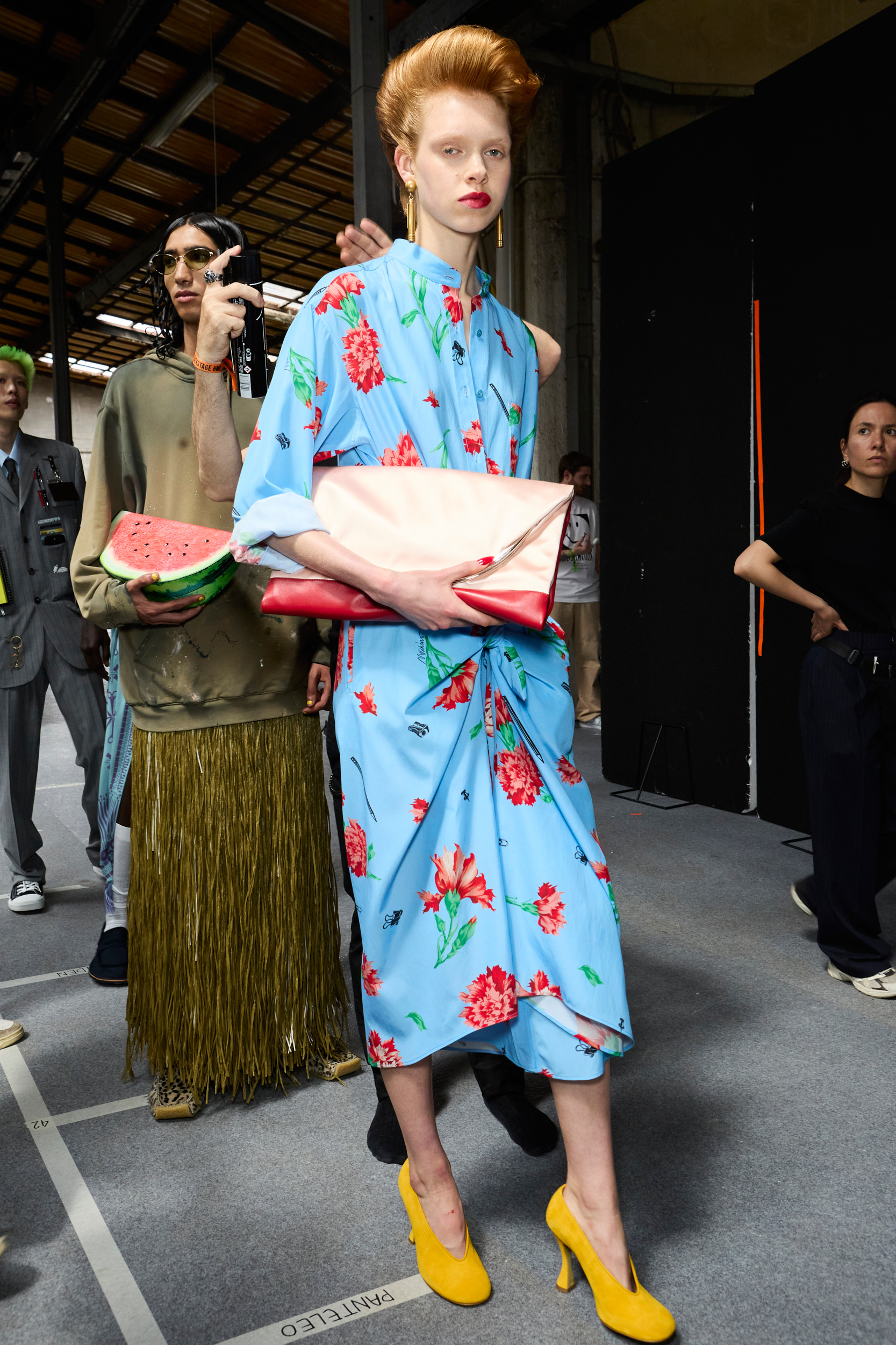 Moschino  Spring 2025 Men's Fashion Show Backstage