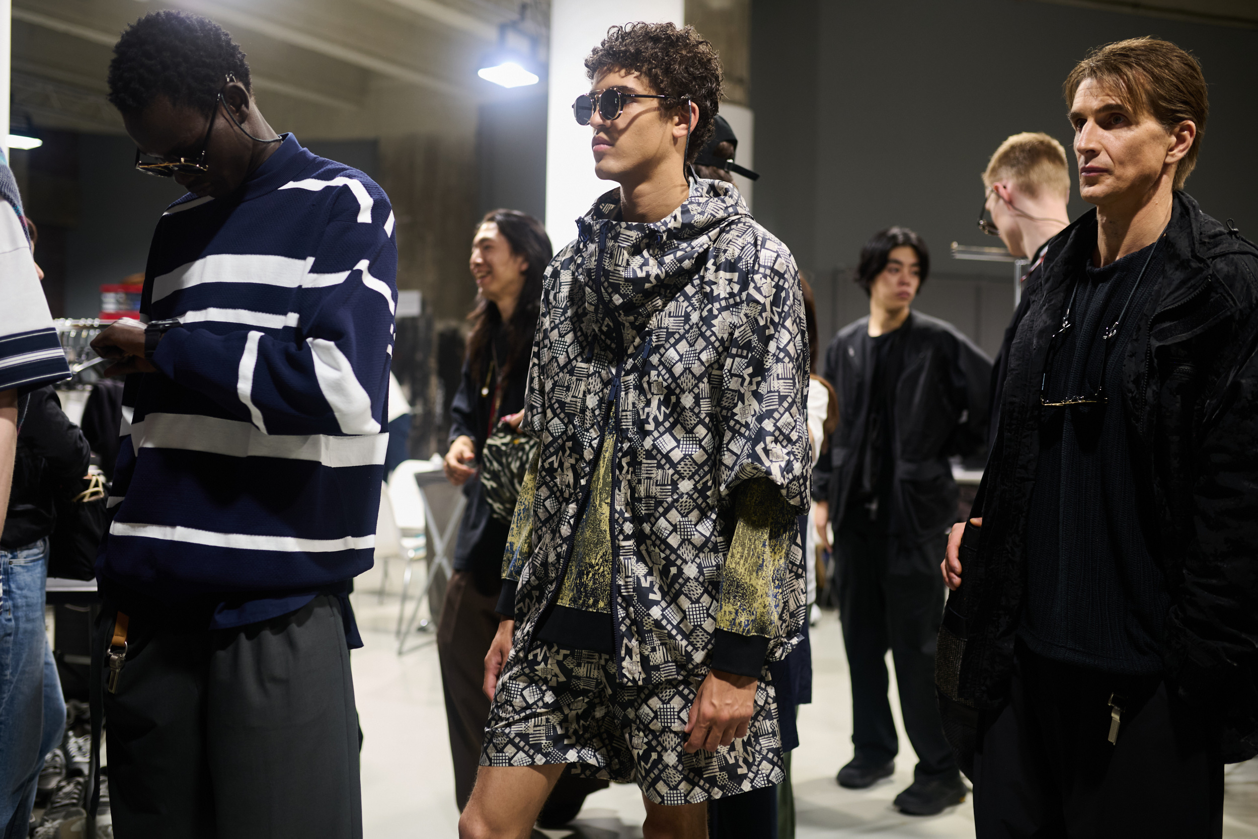 White Mountaineering  Spring 2025 Men's Fashion Show Backstage