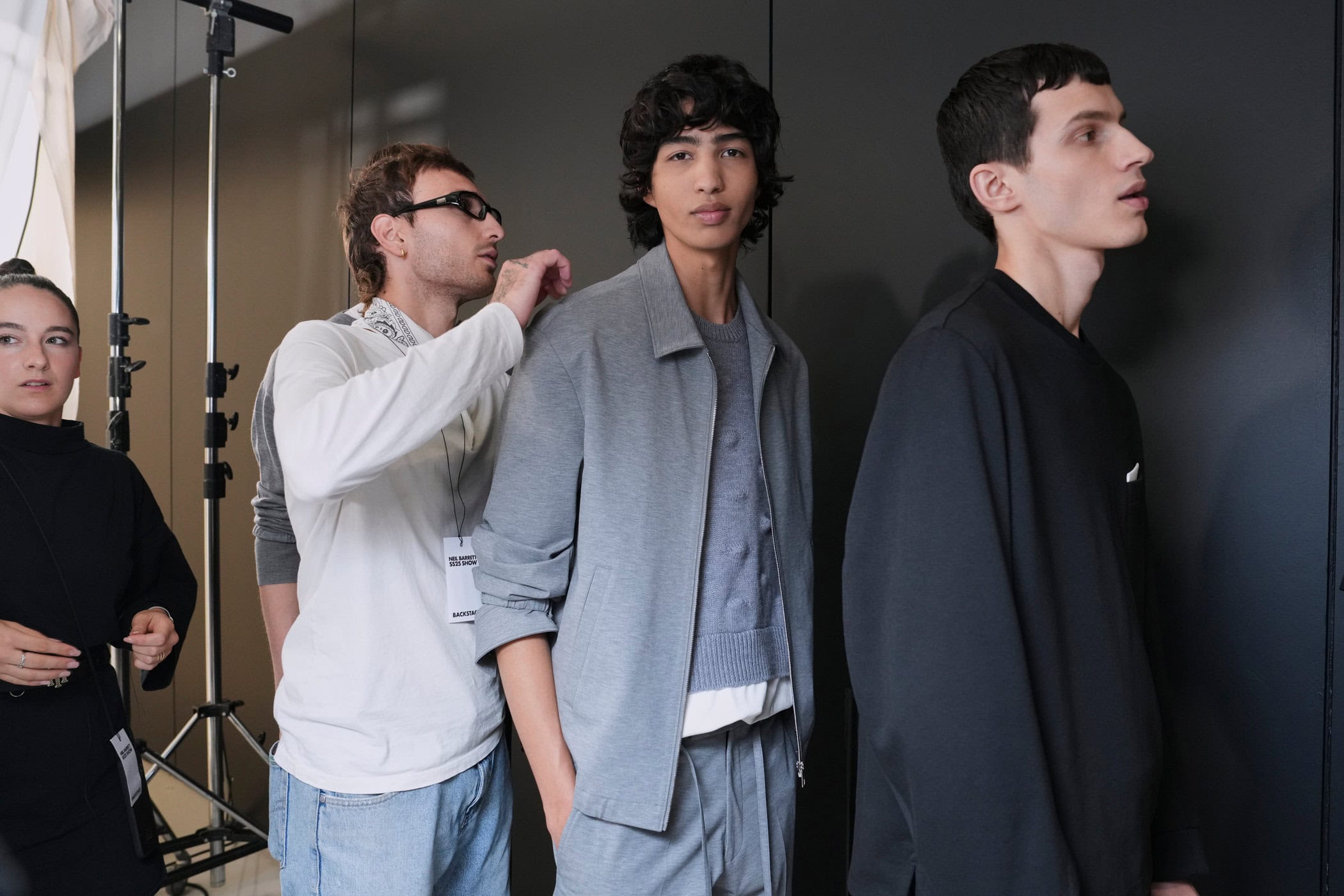 Neil Barrett  Spring 2025 Men's Fashion Show Backstage