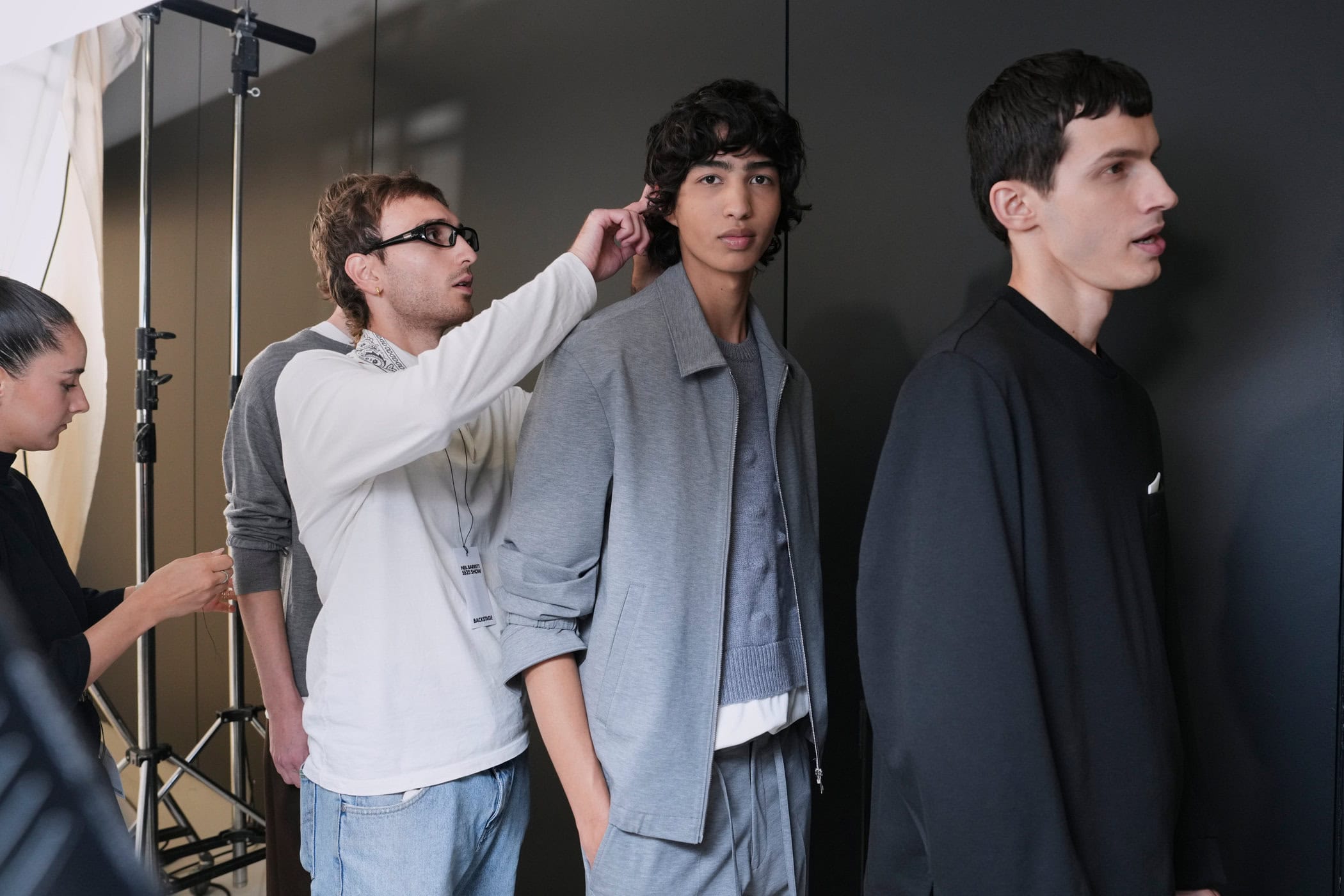 Neil Barrett  Spring 2025 Men's Fashion Show Backstage