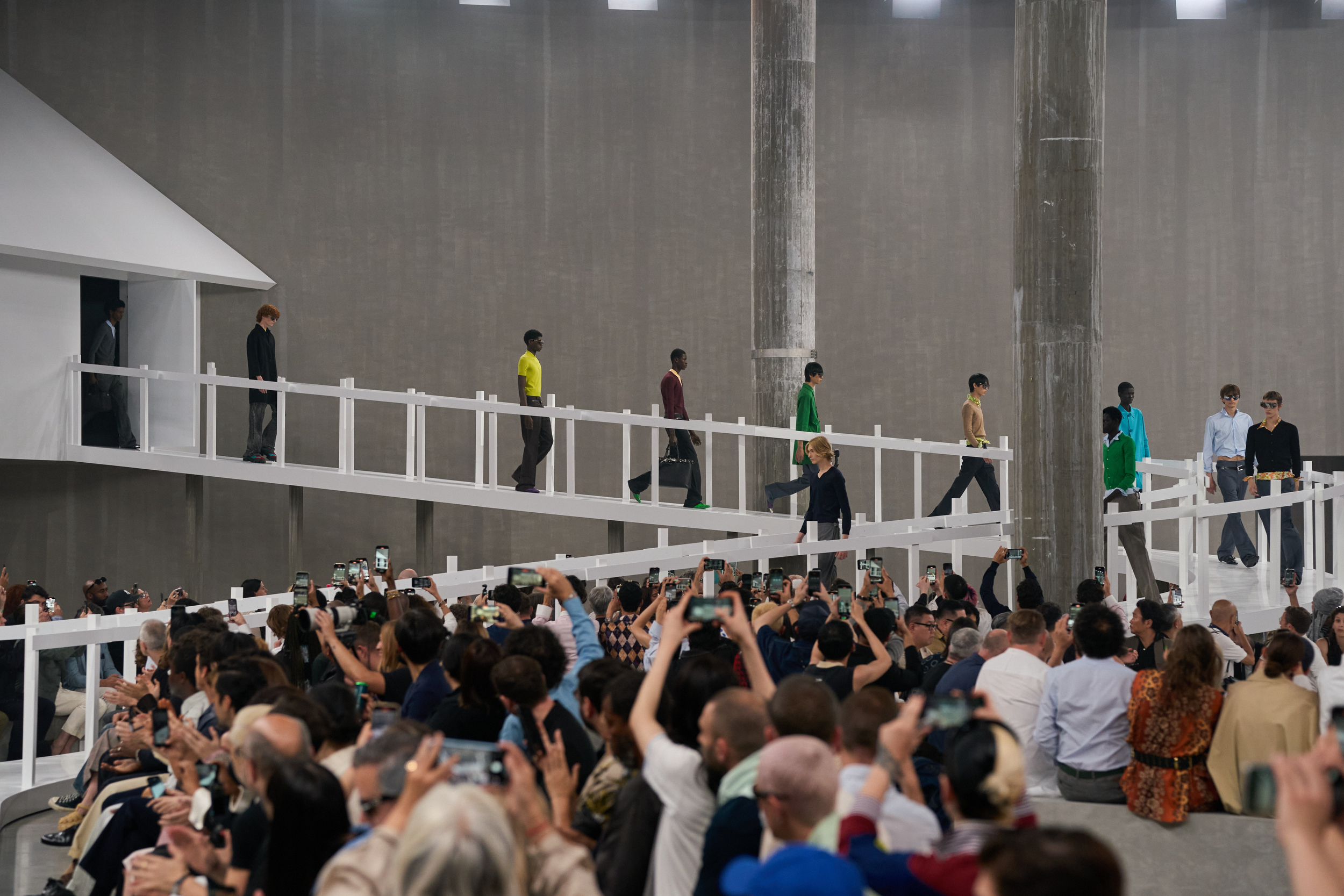 Prada  Spring 2025 Men's Fashion Show Atmosphere