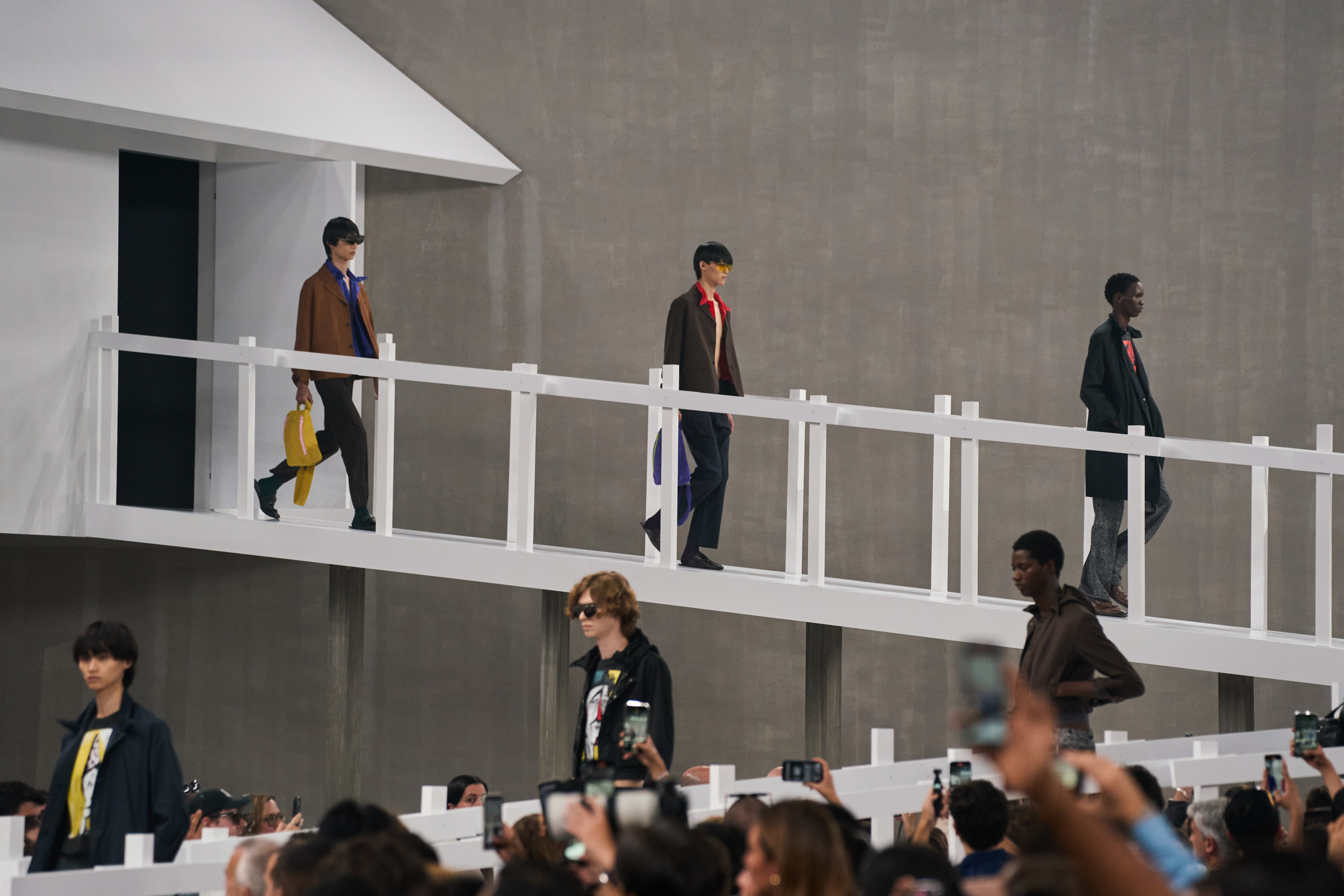 Prada  Spring 2025 Men's Fashion Show Atmosphere