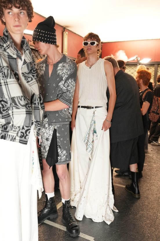 John Richmond  Spring 2025 Men's Fashion Show Backstage