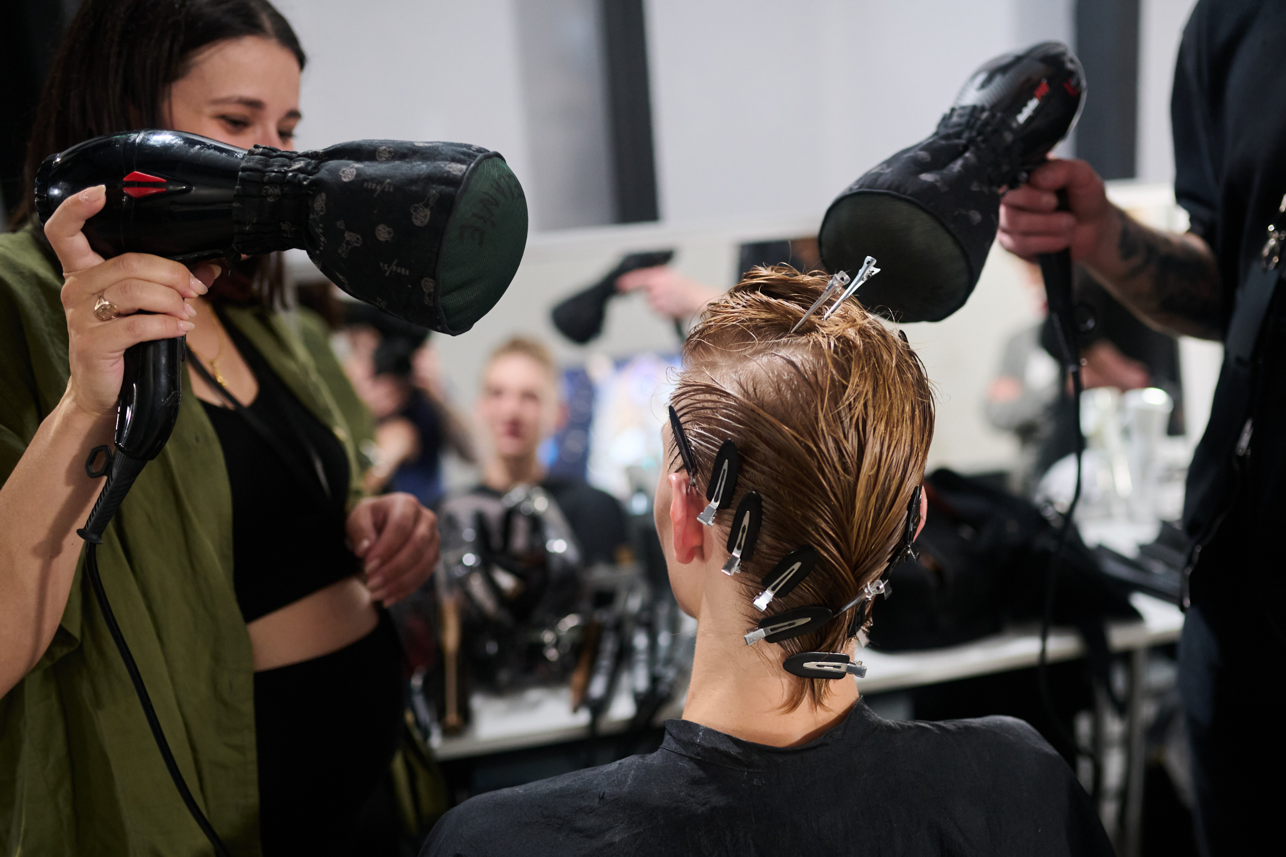 Sacai  Spring 2025 Men's Fashion Show Backstage