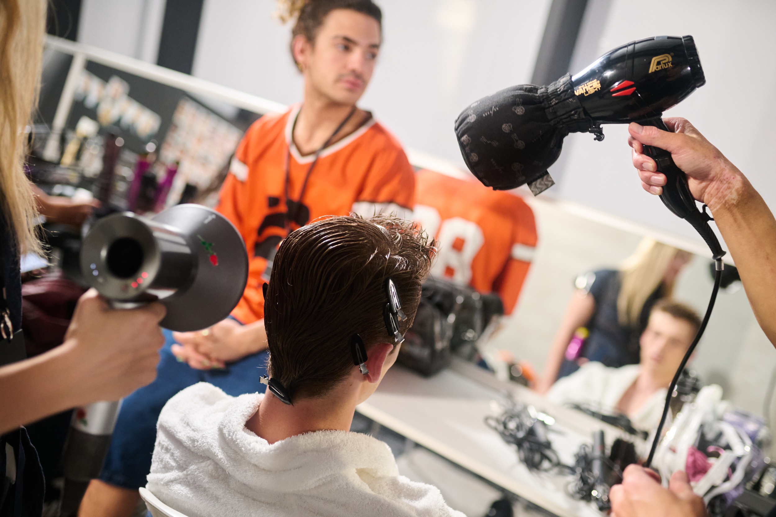 Sacai  Spring 2025 Men's Fashion Show Backstage