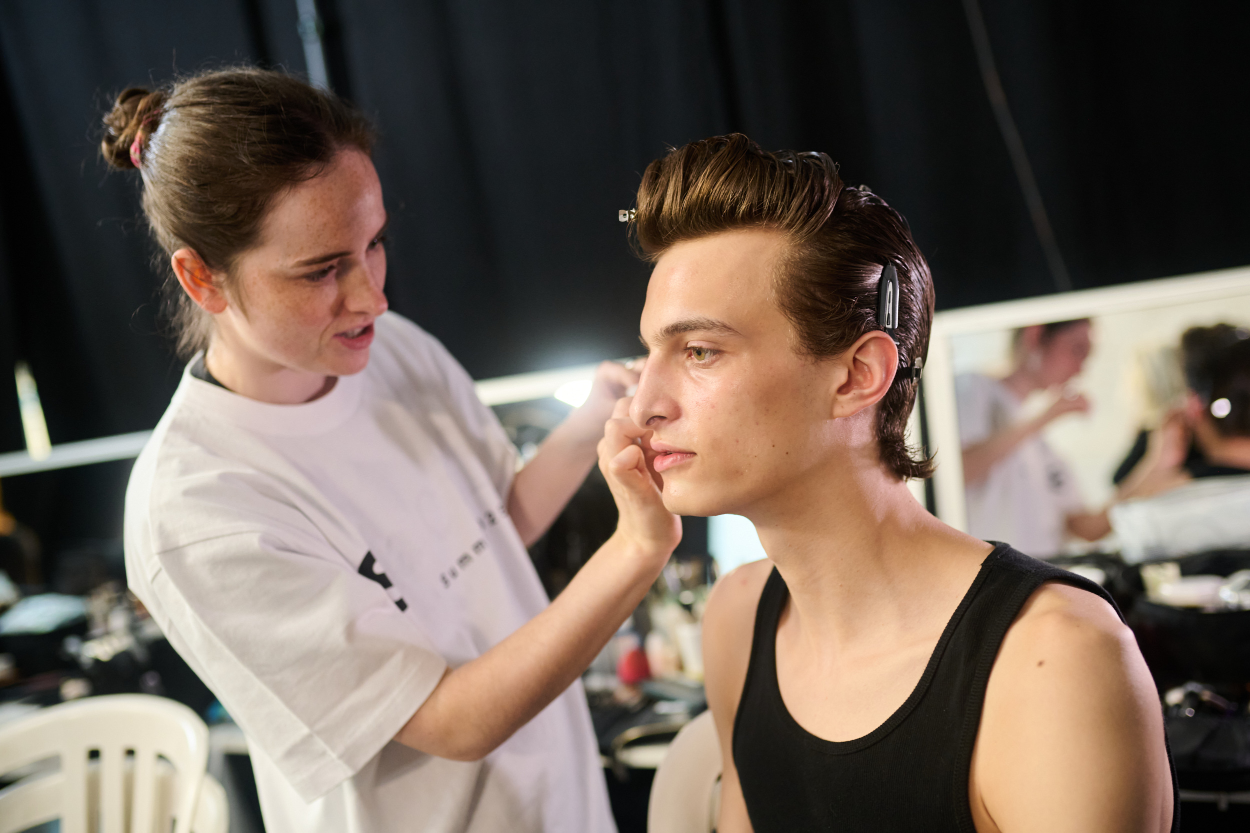 Sacai  Spring 2025 Men's Fashion Show Backstage