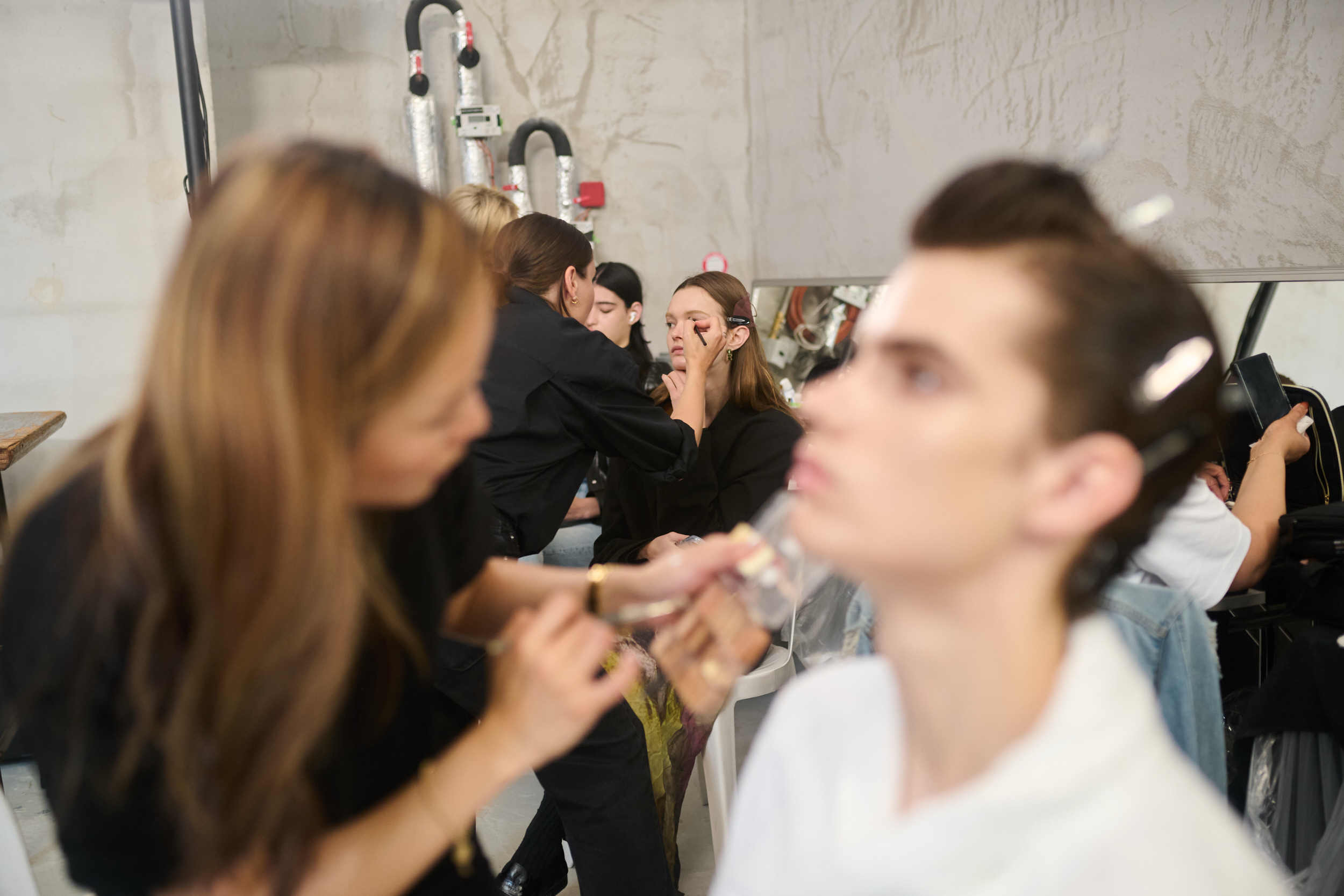 Sacai  Spring 2025 Men's Fashion Show Backstage